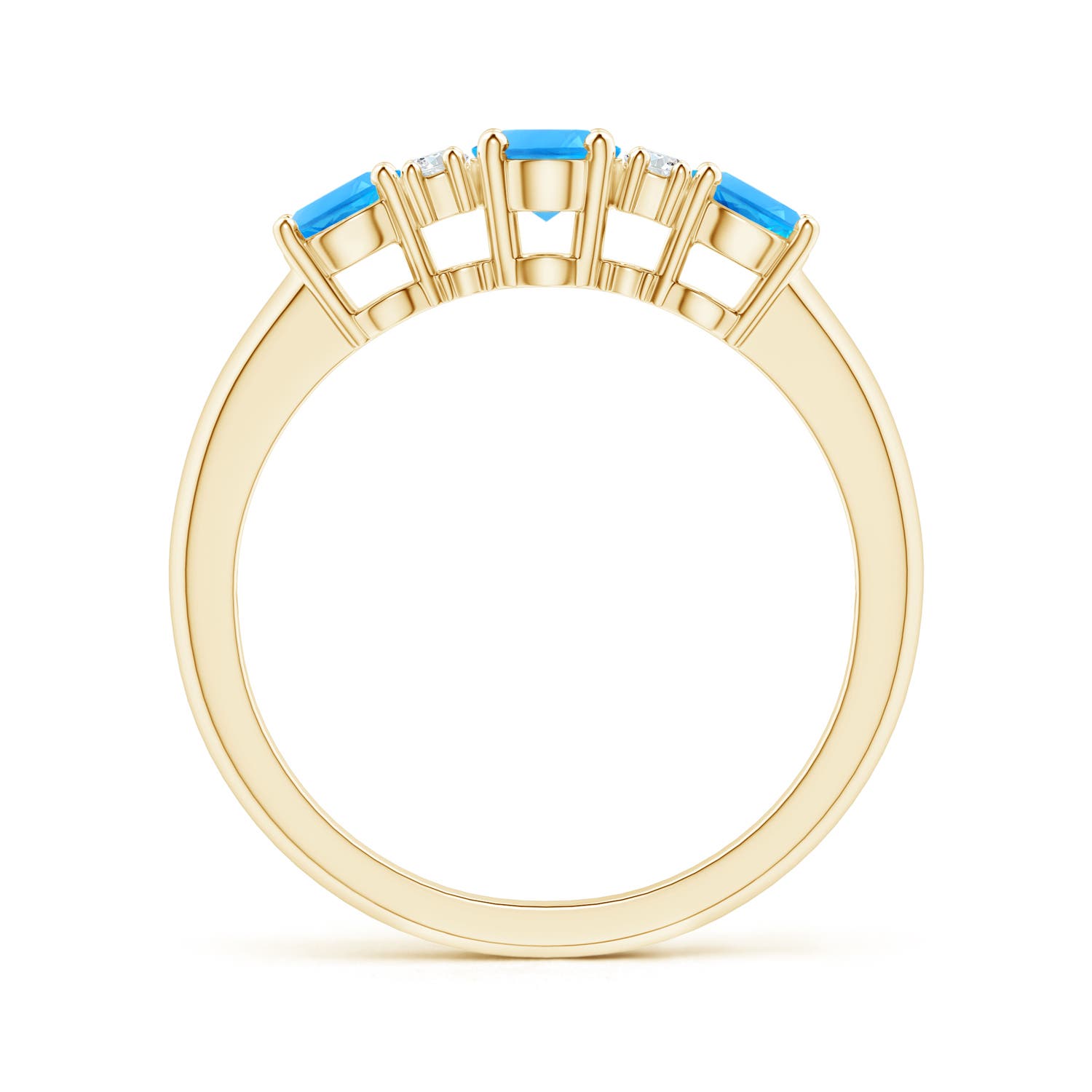 AAAA - Swiss Blue Topaz / 1.42 CT / 14 KT Yellow Gold