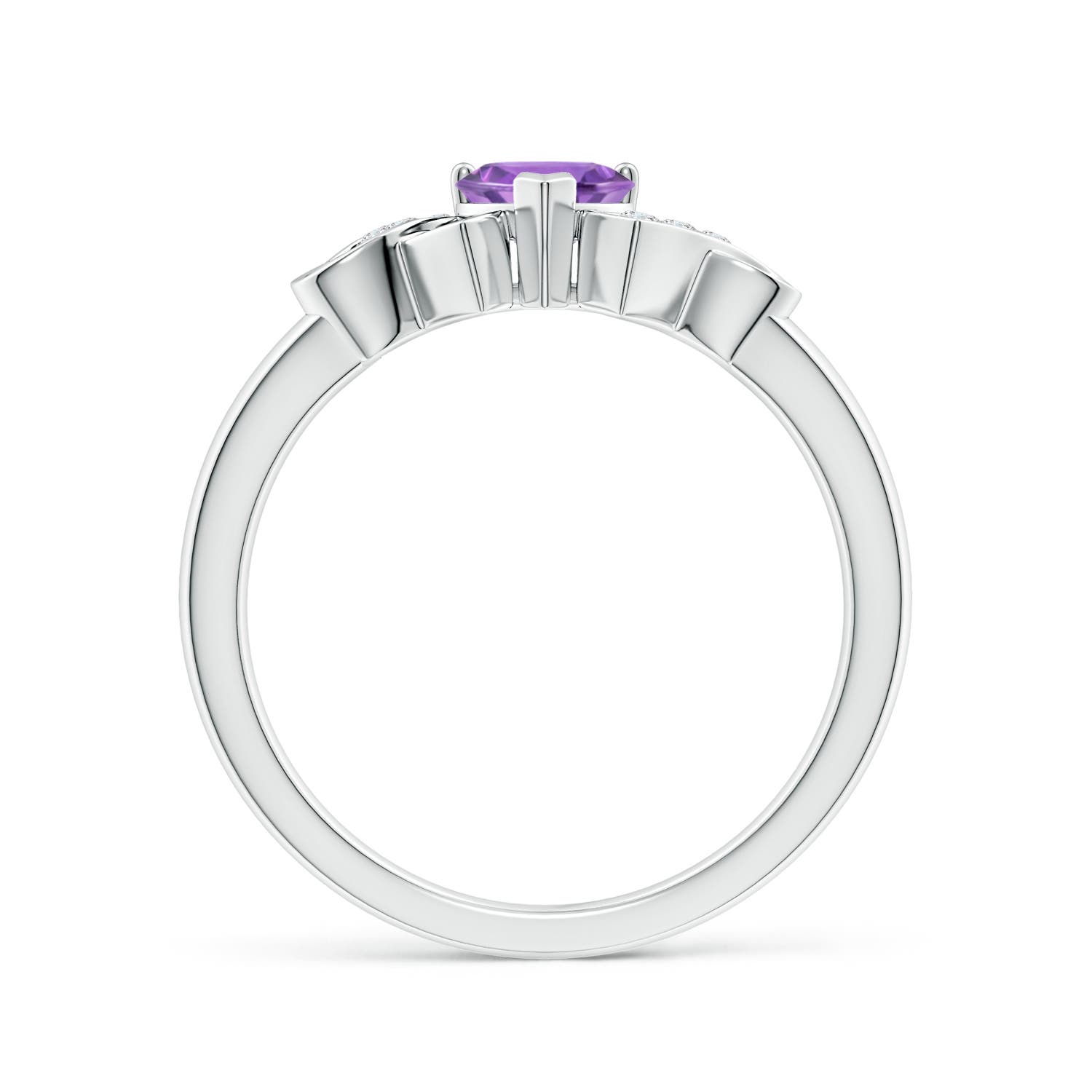 A - Amethyst / 0.41 CT / 14 KT White Gold