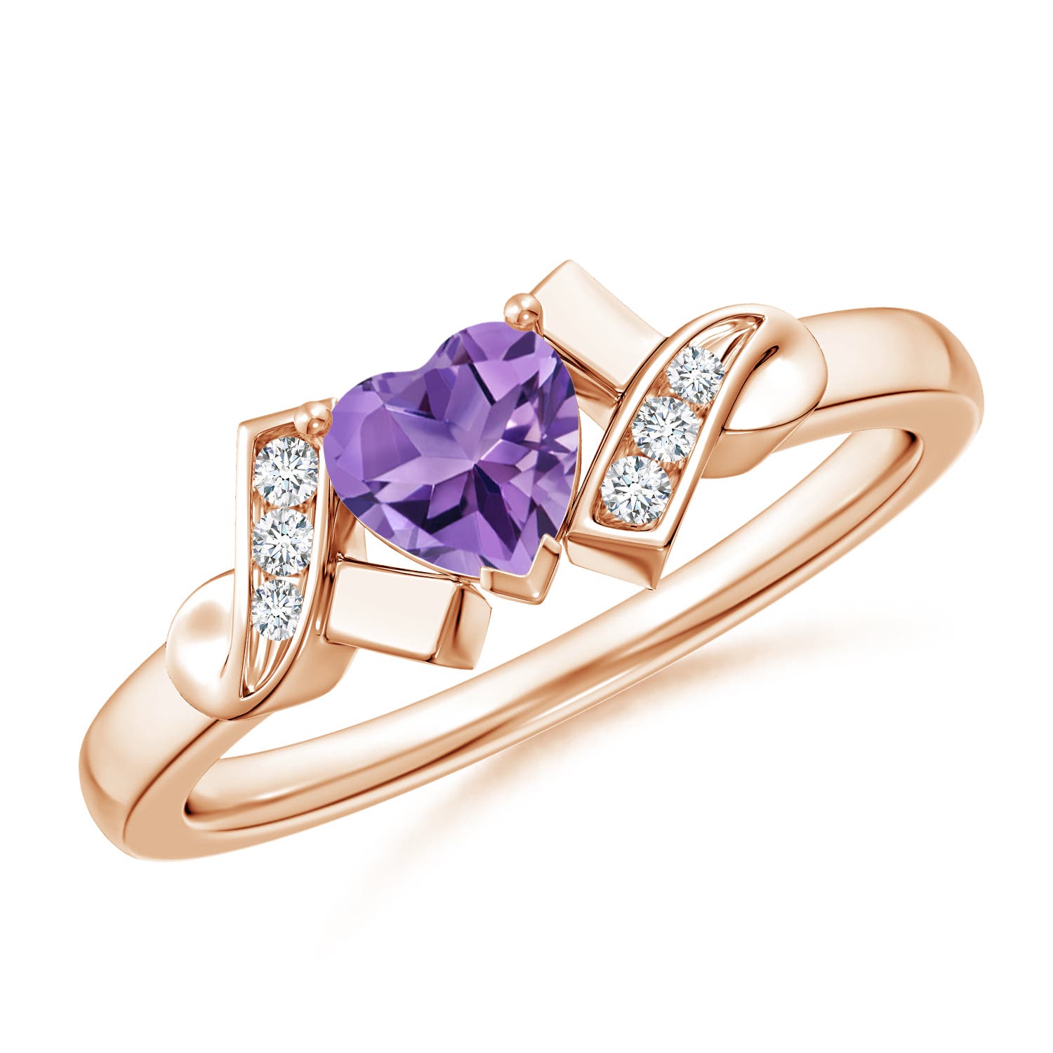 AA - Amethyst / 0.41 CT / 14 KT Rose Gold