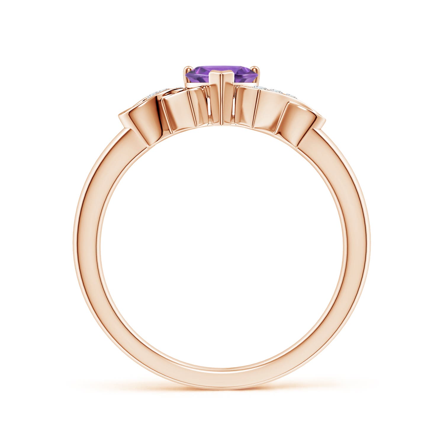 AA - Amethyst / 0.41 CT / 14 KT Rose Gold