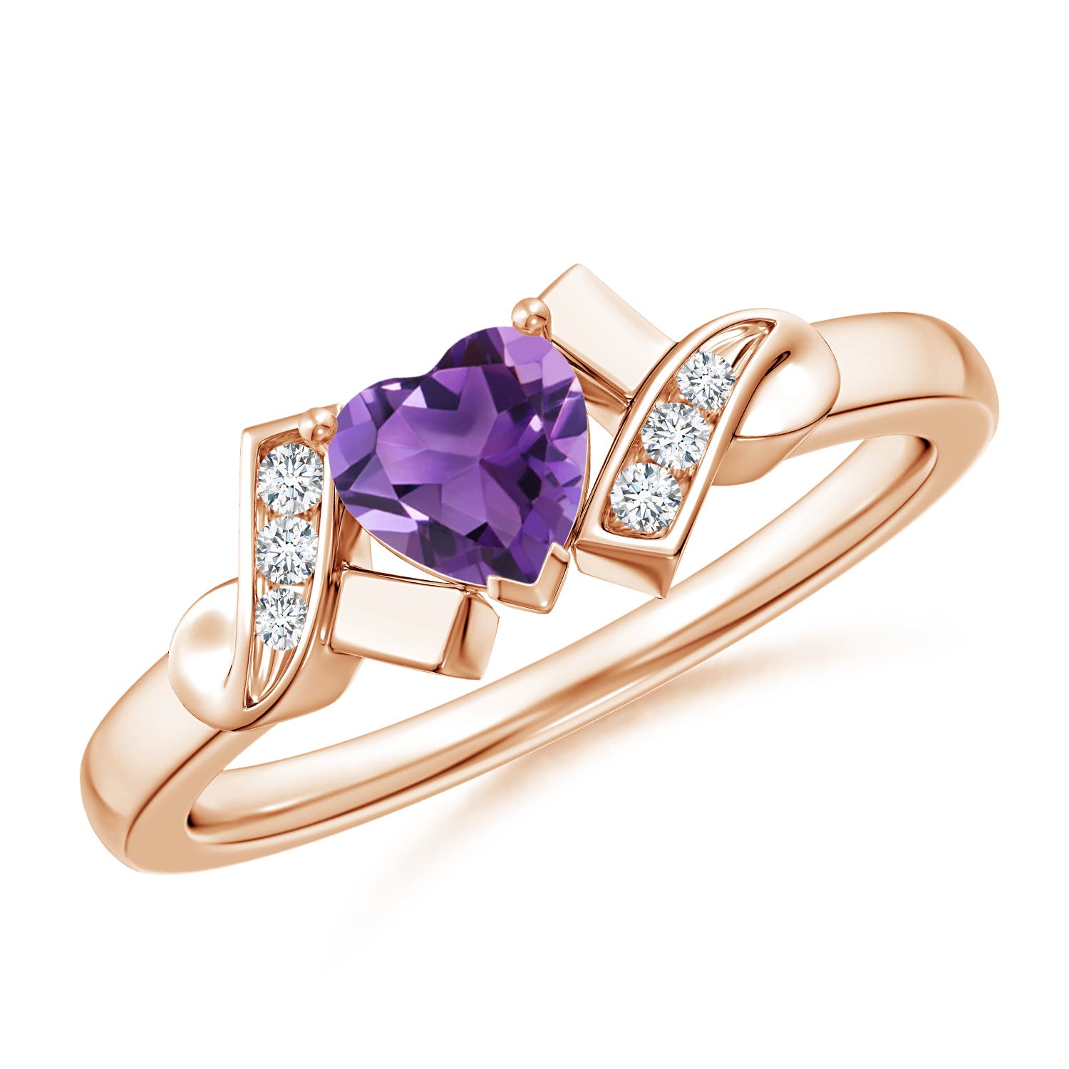 AAA - Amethyst / 0.41 CT / 14 KT Rose Gold