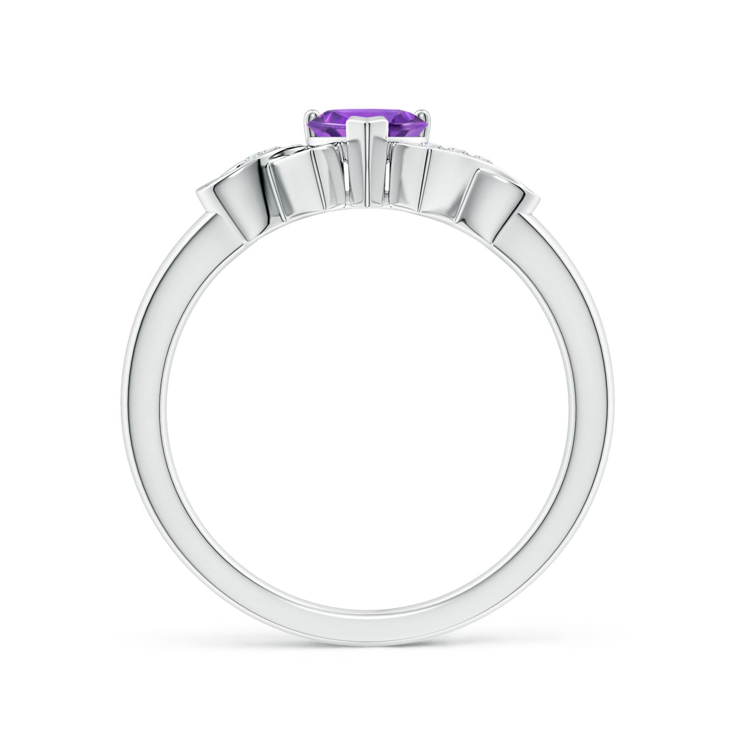 AAA - Amethyst / 0.41 CT / 14 KT White Gold