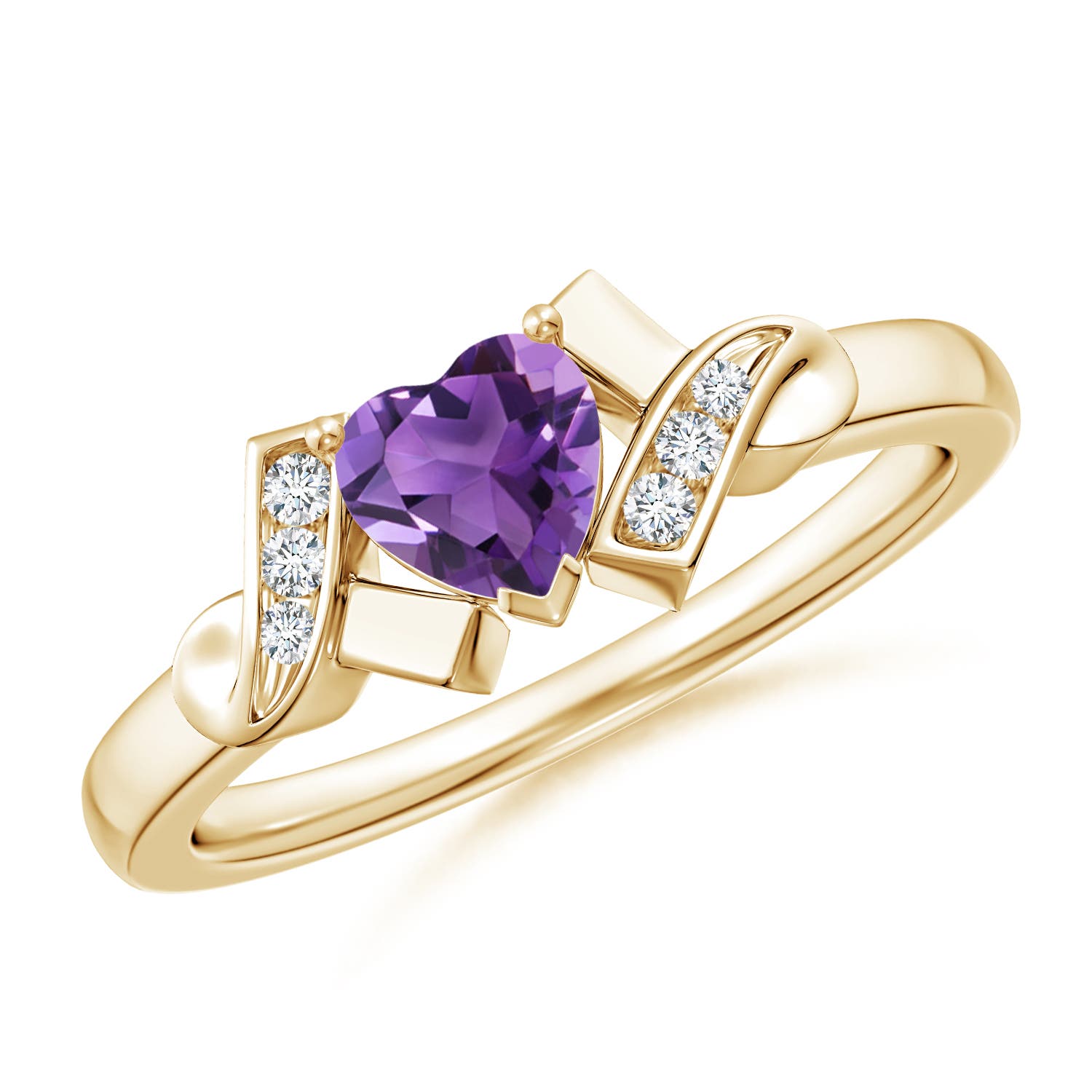 AAA - Amethyst / 0.41 CT / 14 KT Yellow Gold