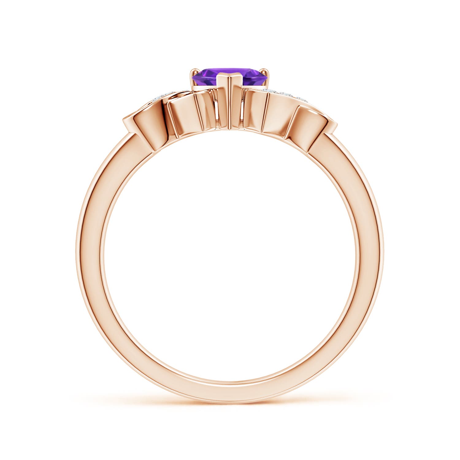 AAAA - Amethyst / 0.41 CT / 14 KT Rose Gold