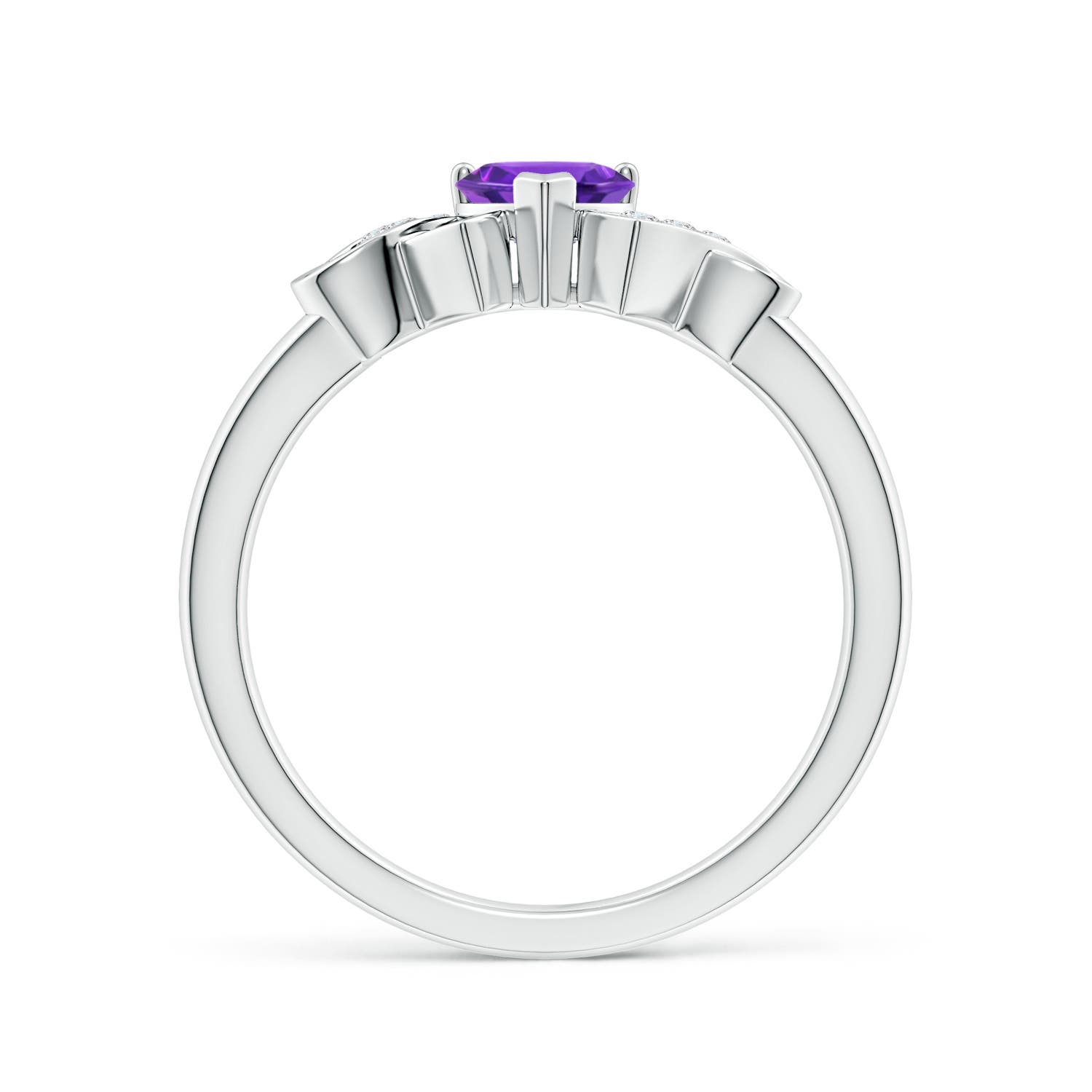 AAAA - Amethyst / 0.41 CT / 14 KT White Gold