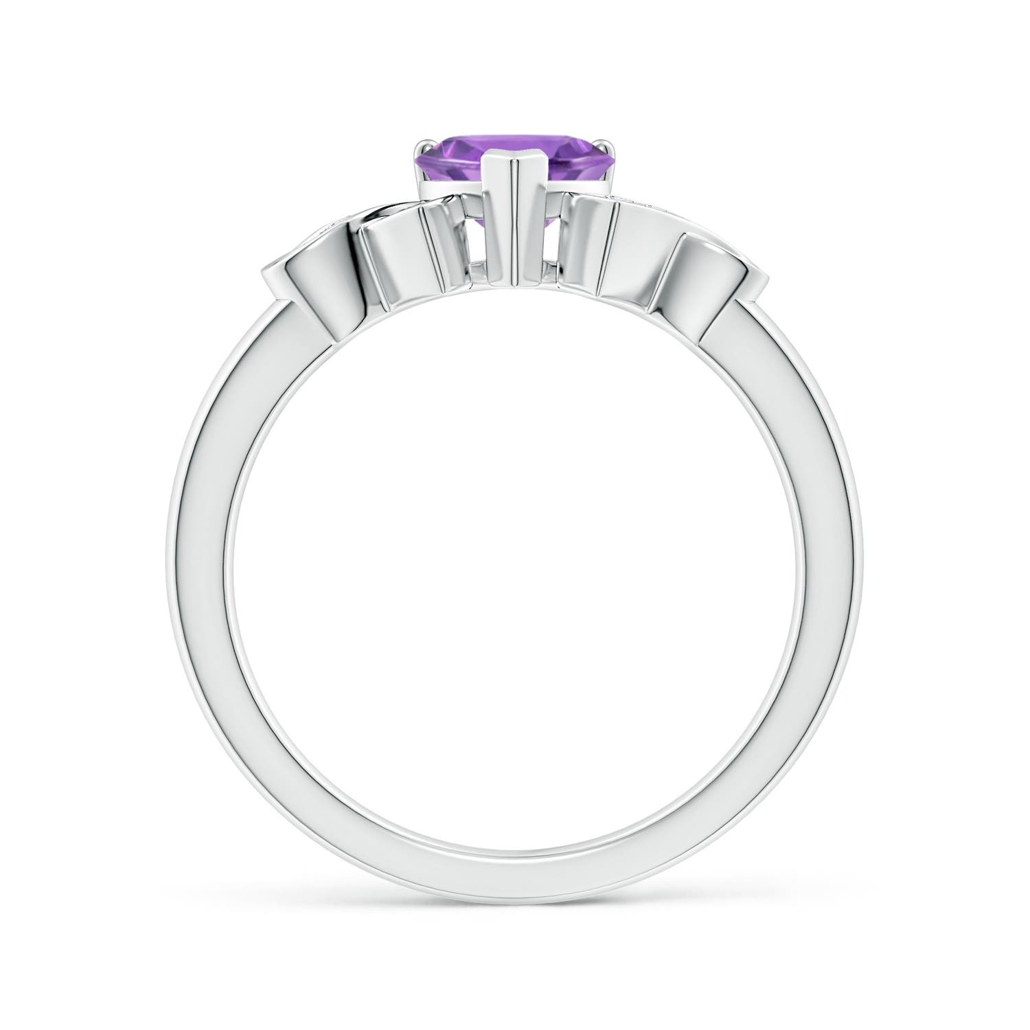 A - Amethyst / 0.76 CT / 14 KT White Gold