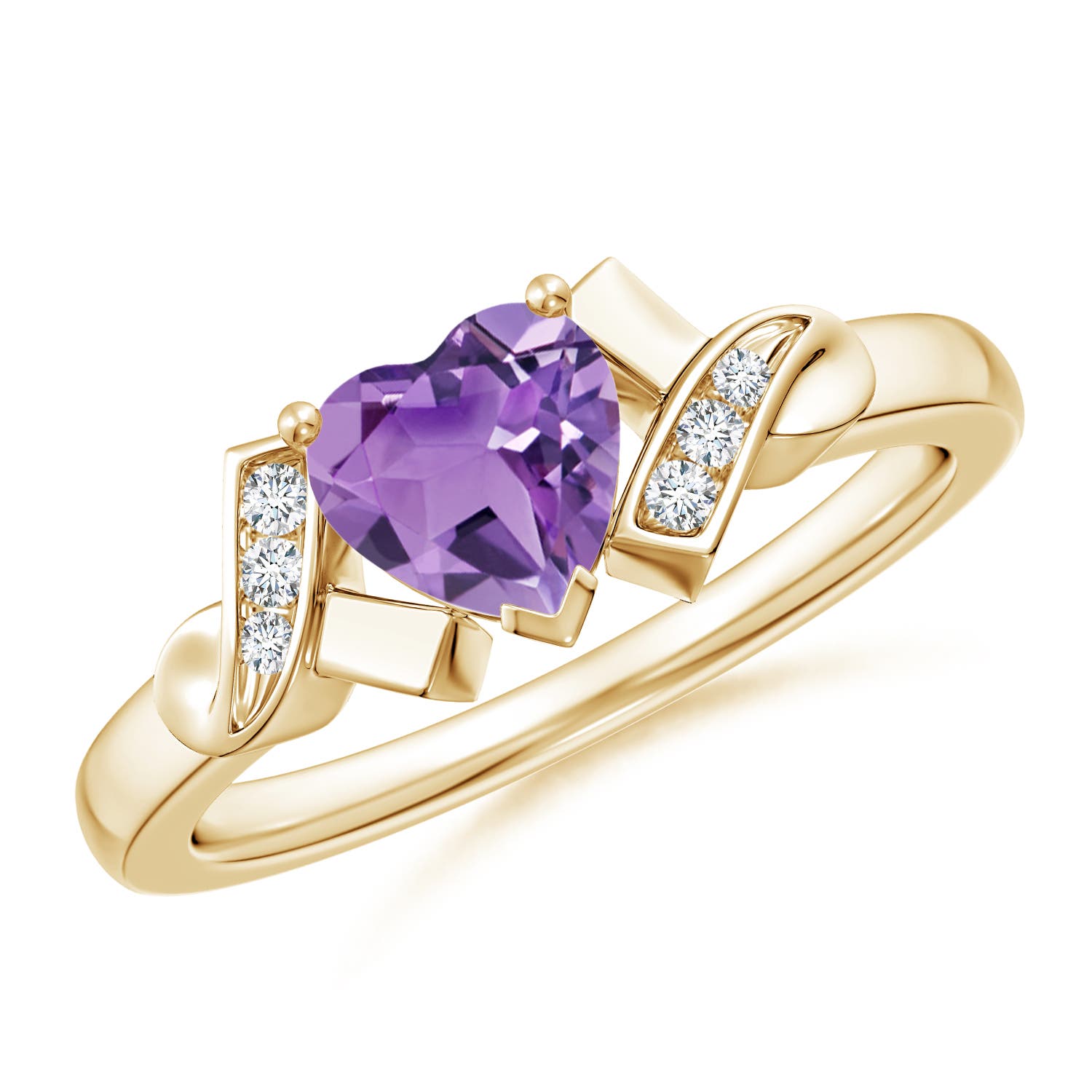 A - Amethyst / 0.76 CT / 14 KT Yellow Gold