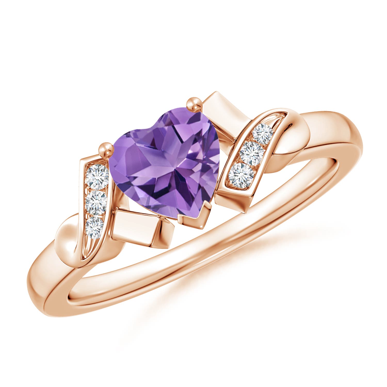 AA - Amethyst / 0.76 CT / 14 KT Rose Gold