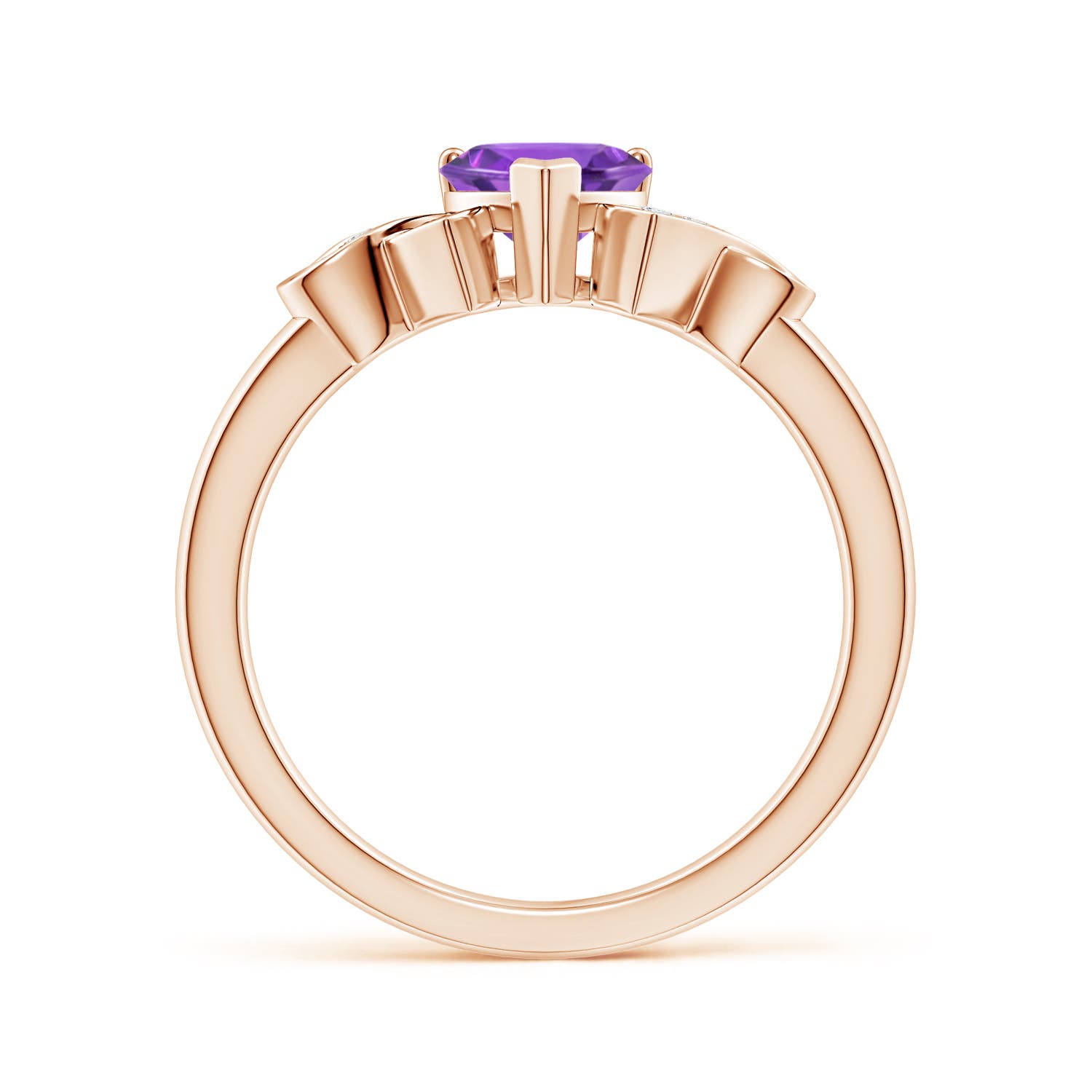 AAA - Amethyst / 0.76 CT / 14 KT Rose Gold