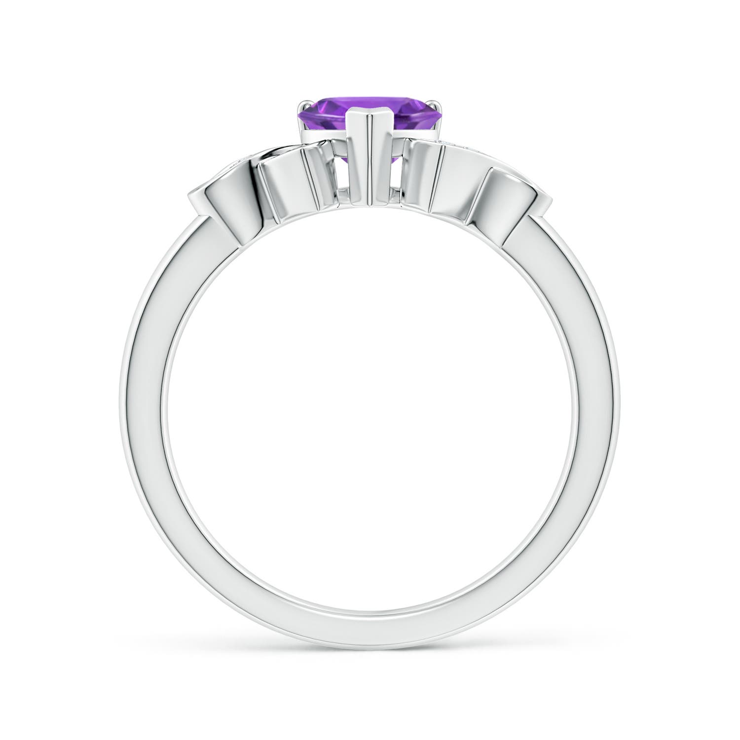 AAA - Amethyst / 0.76 CT / 14 KT White Gold