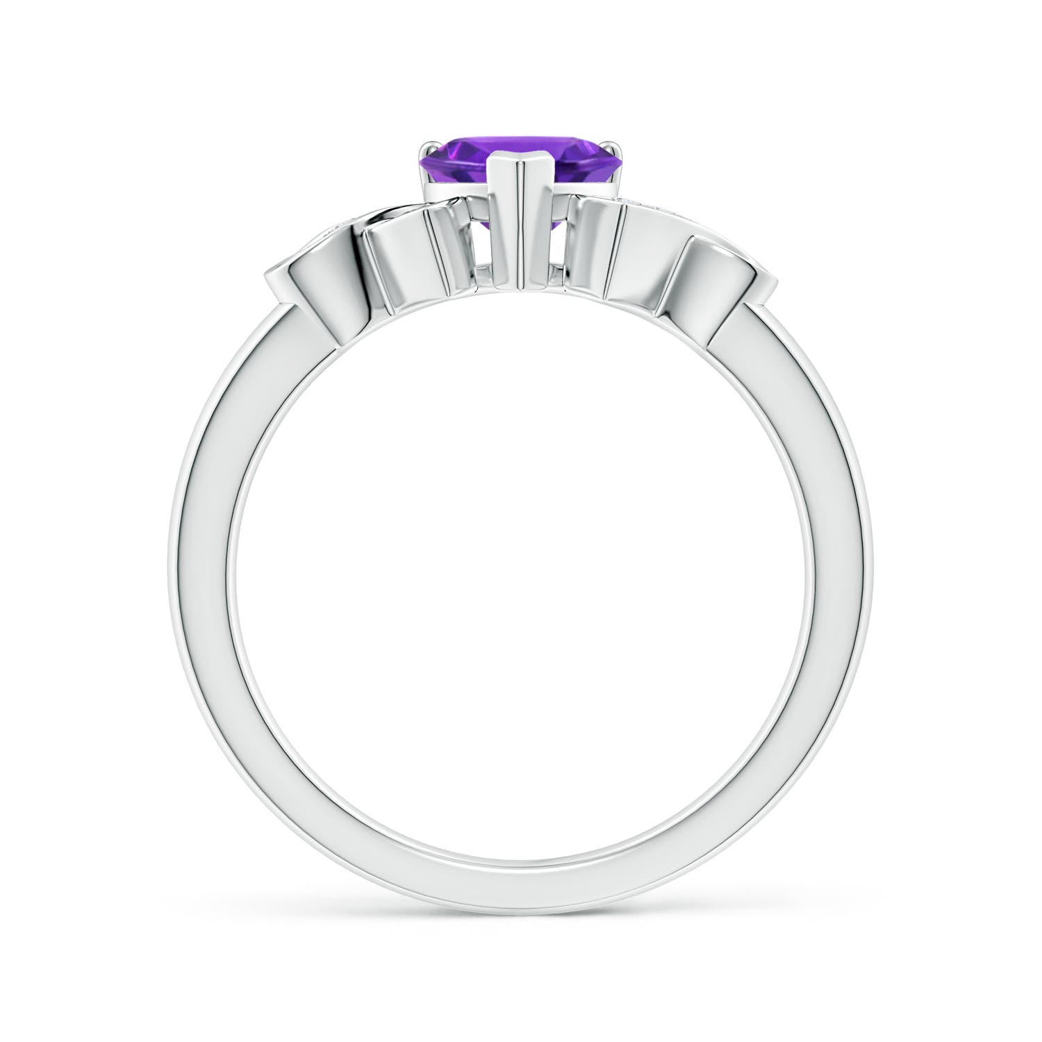 AAAA - Amethyst / 0.76 CT / 14 KT White Gold