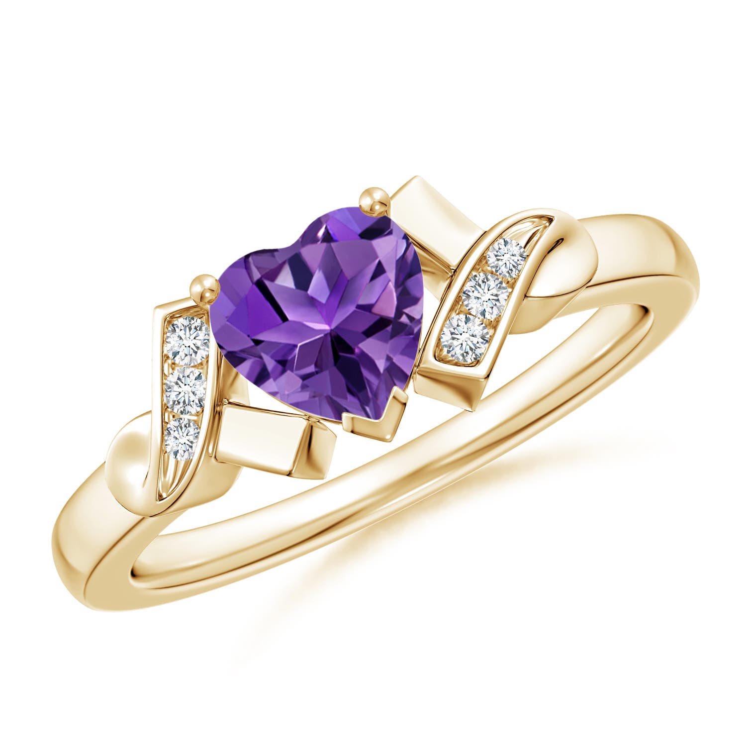 AAAA - Amethyst / 0.76 CT / 14 KT Yellow Gold