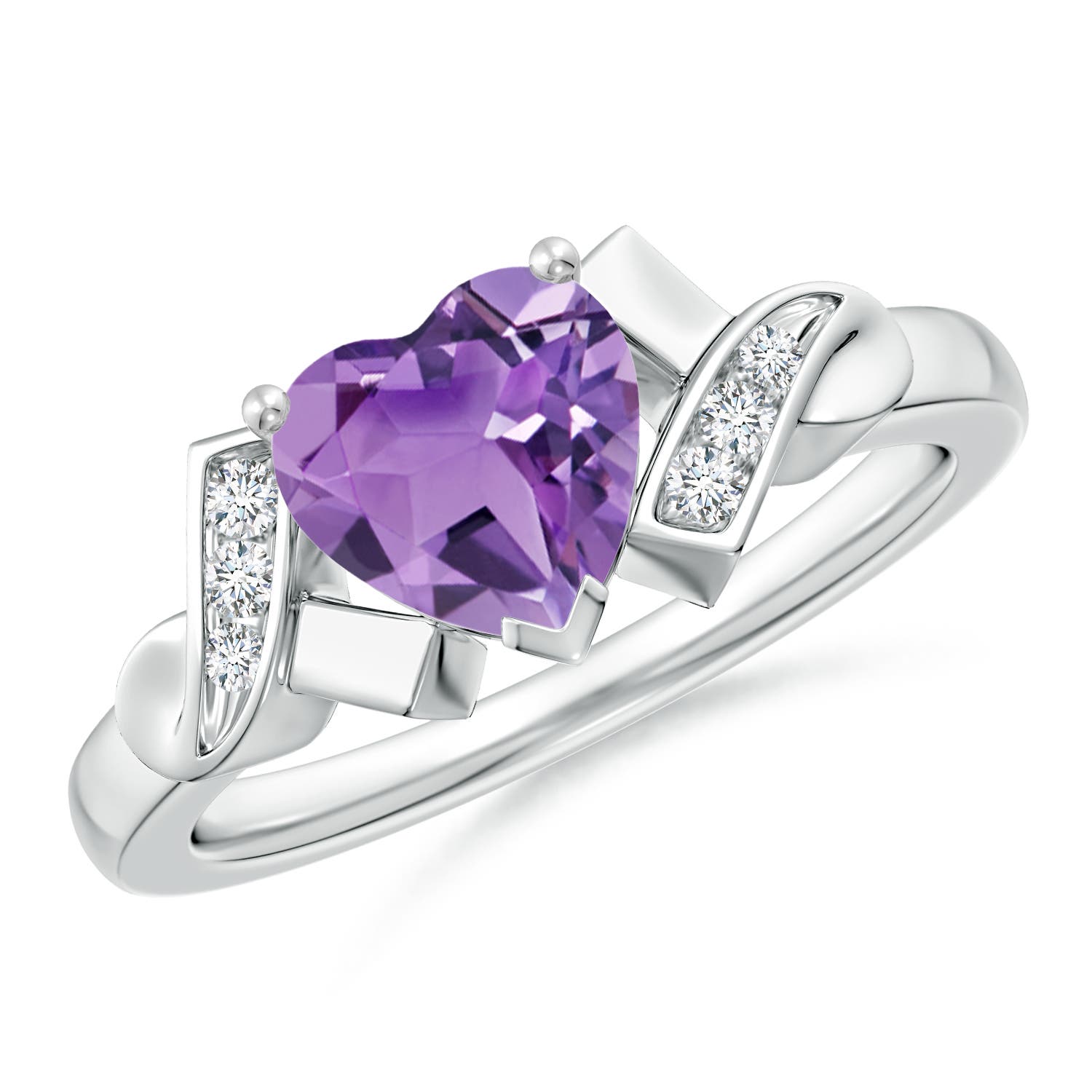 A - Amethyst / 1.17 CT / 14 KT White Gold