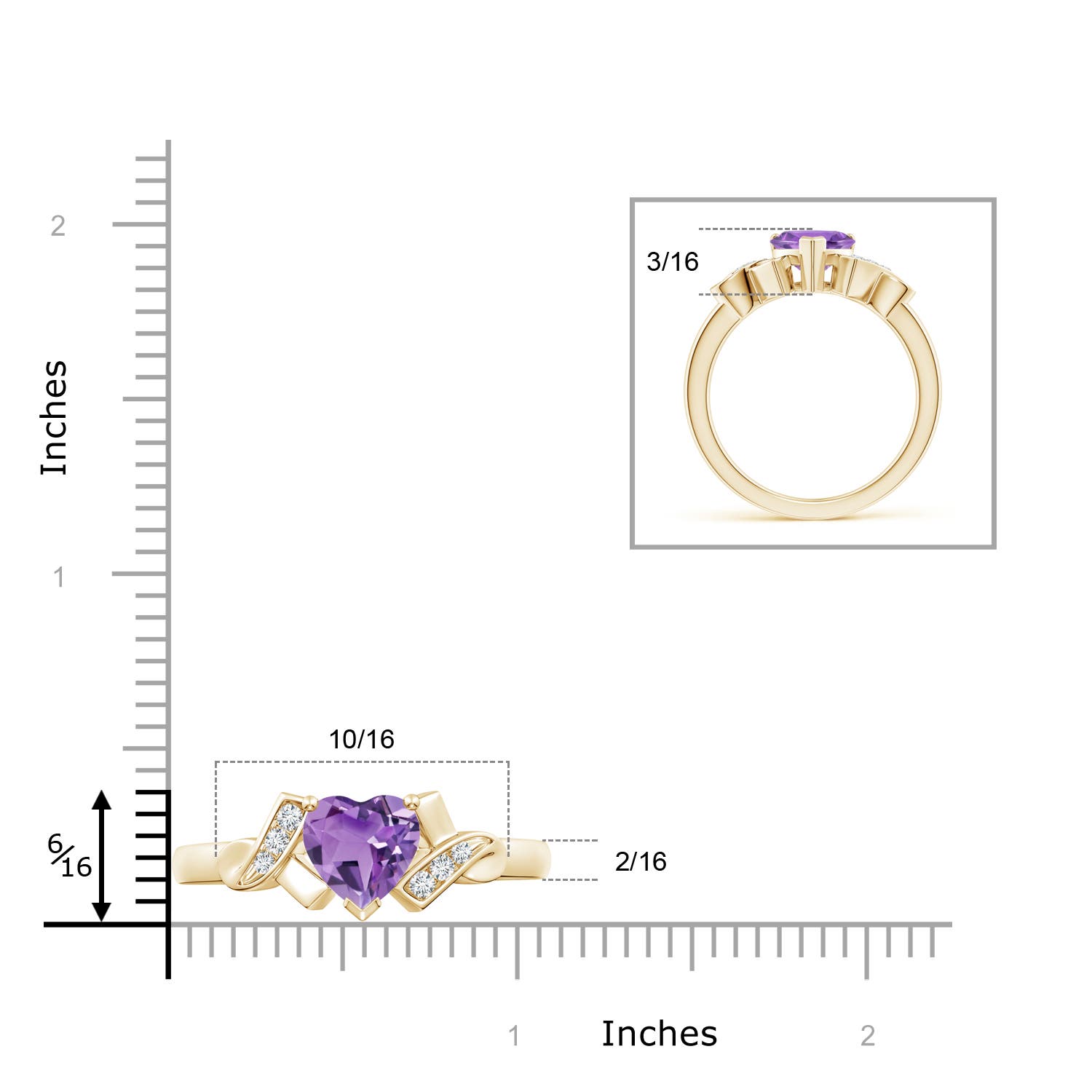 A - Amethyst / 1.17 CT / 14 KT Yellow Gold