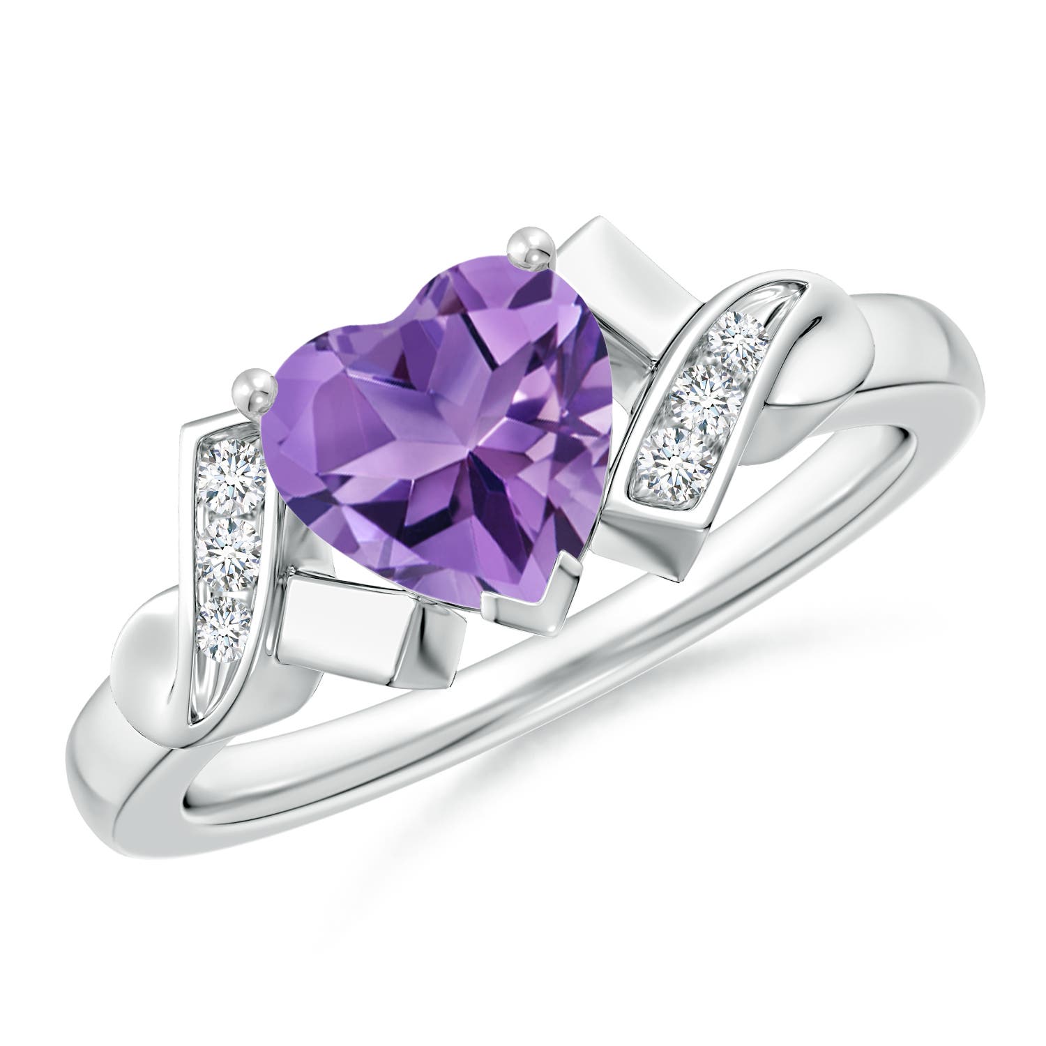 AA - Amethyst / 1.17 CT / 14 KT White Gold