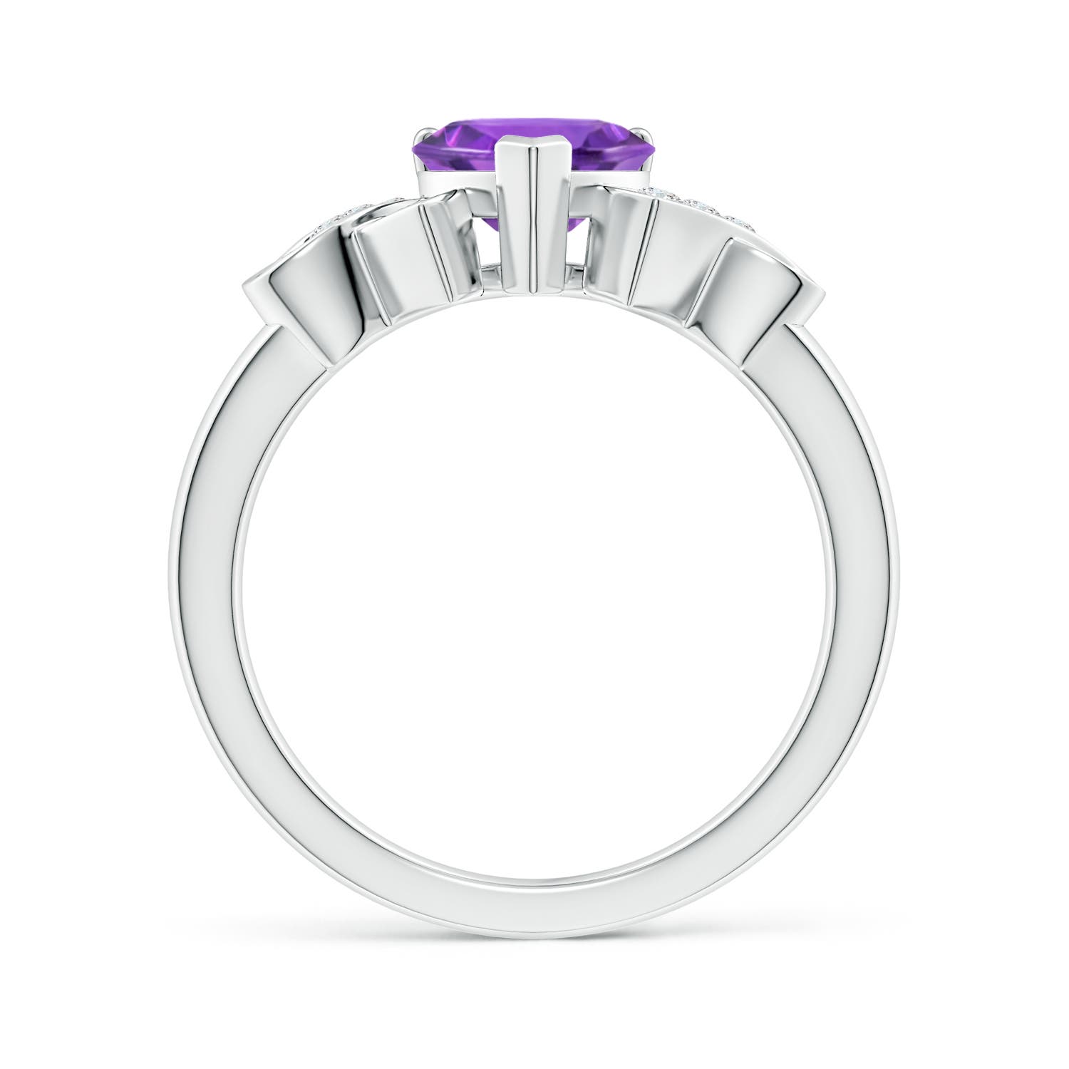 AAA - Amethyst / 1.17 CT / 14 KT White Gold