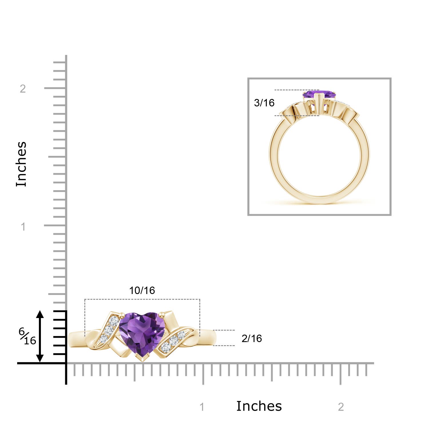 AAA - Amethyst / 1.17 CT / 14 KT Yellow Gold