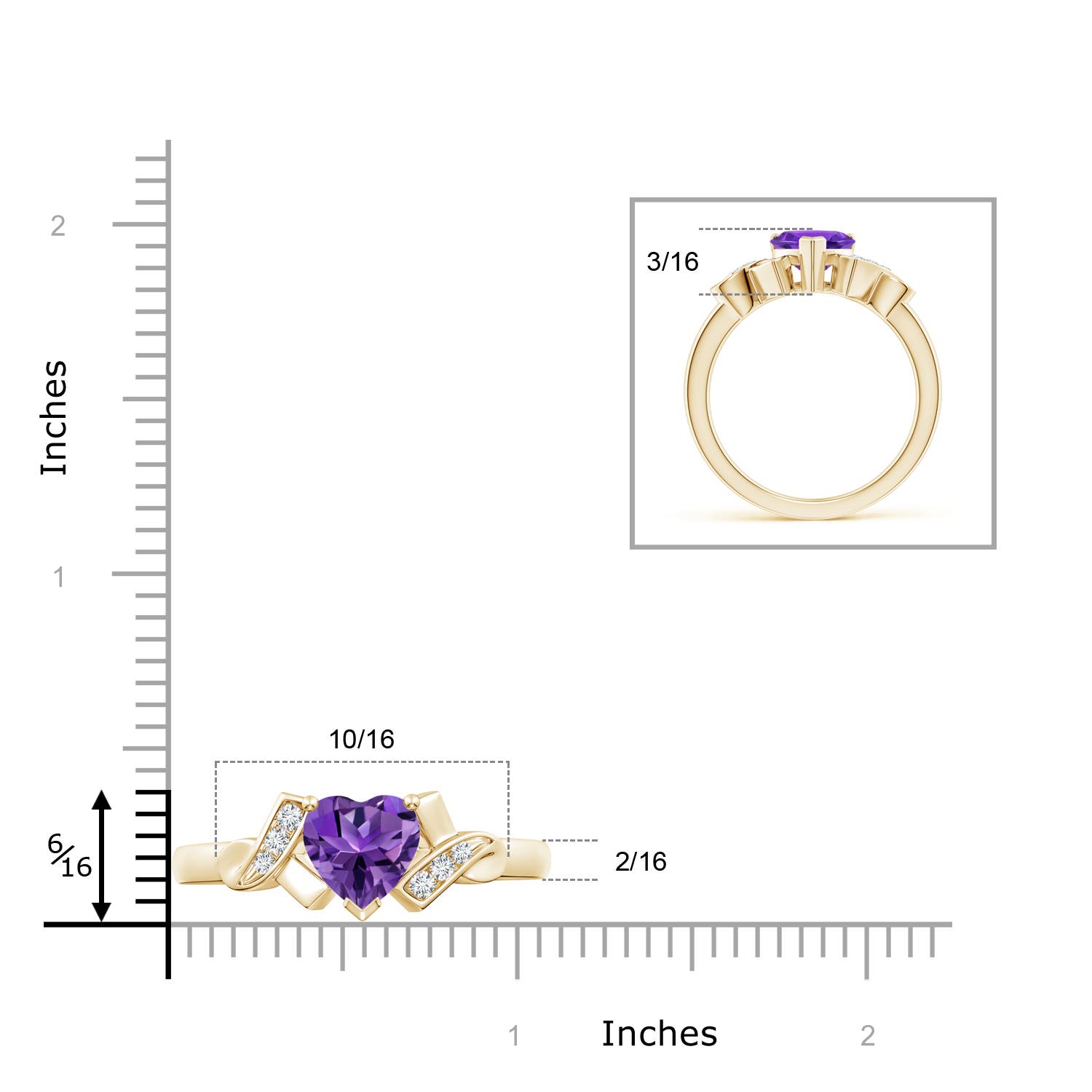 AAAA - Amethyst / 1.17 CT / 14 KT Yellow Gold