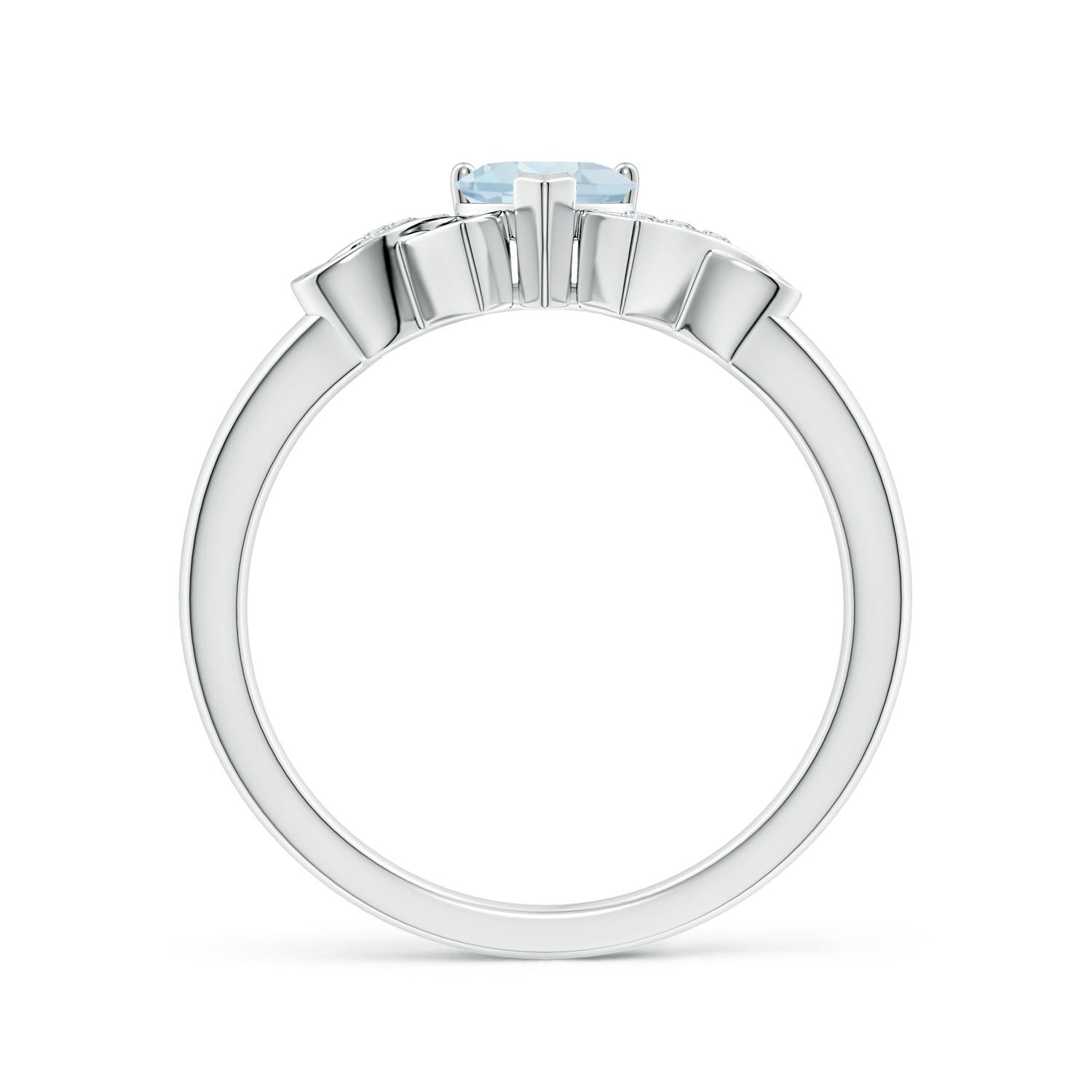 A - Aquamarine / 0.41 CT / 14 KT White Gold