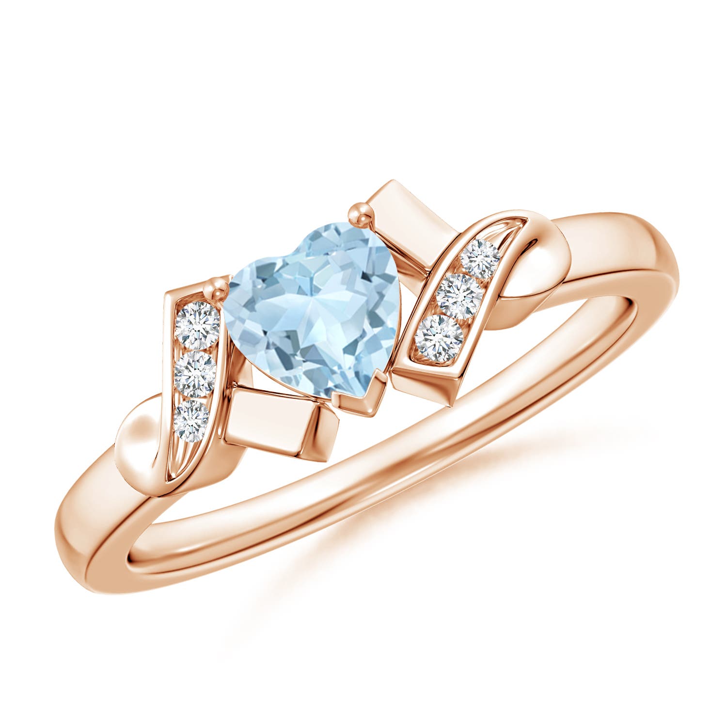 AA - Aquamarine / 0.41 CT / 14 KT Rose Gold