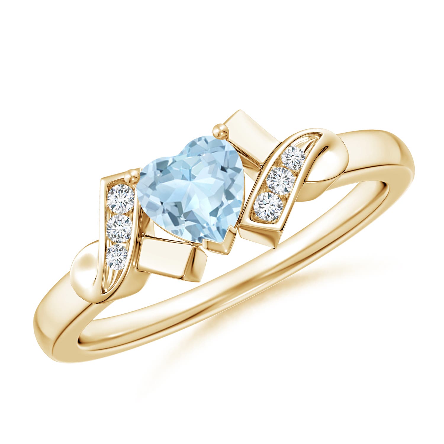 AA - Aquamarine / 0.41 CT / 14 KT Yellow Gold