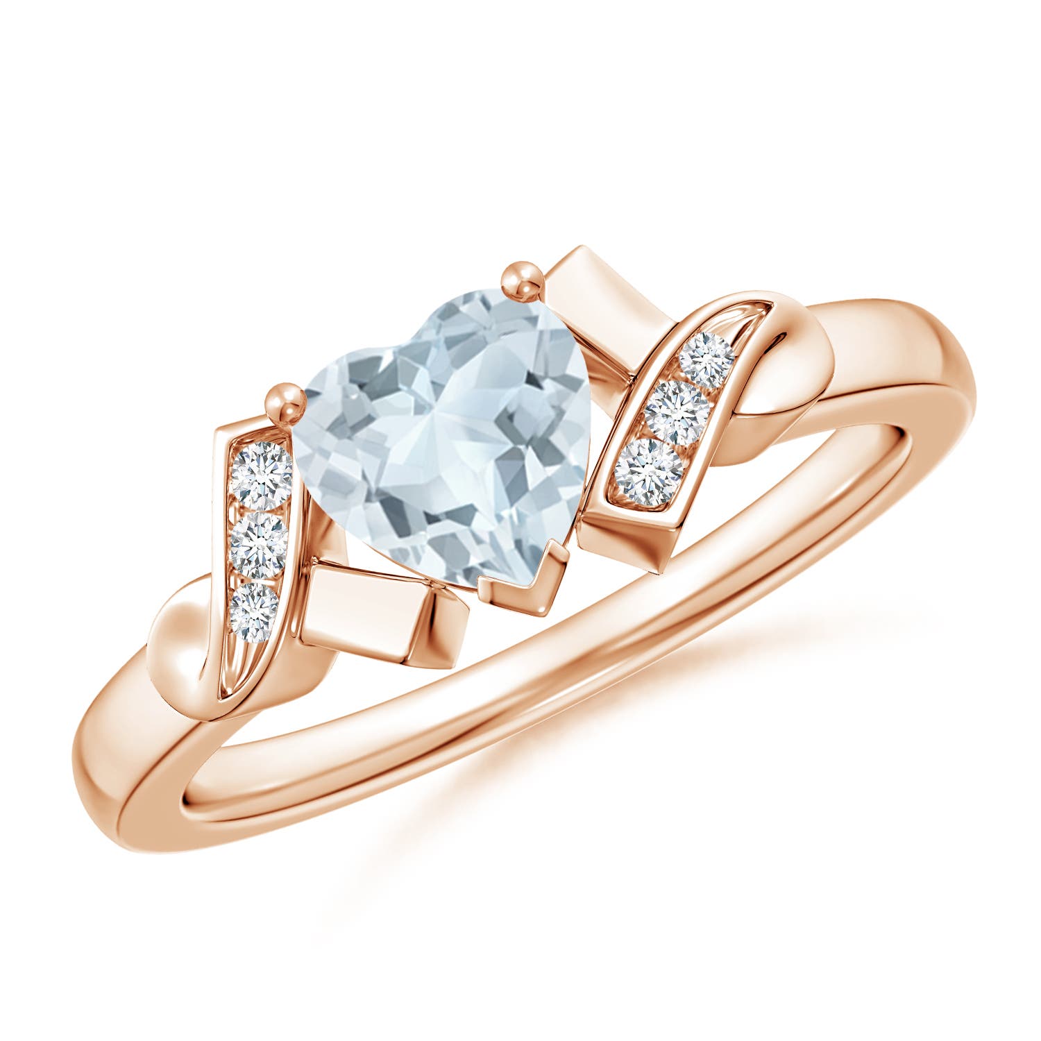 A - Aquamarine / 0.76 CT / 14 KT Rose Gold