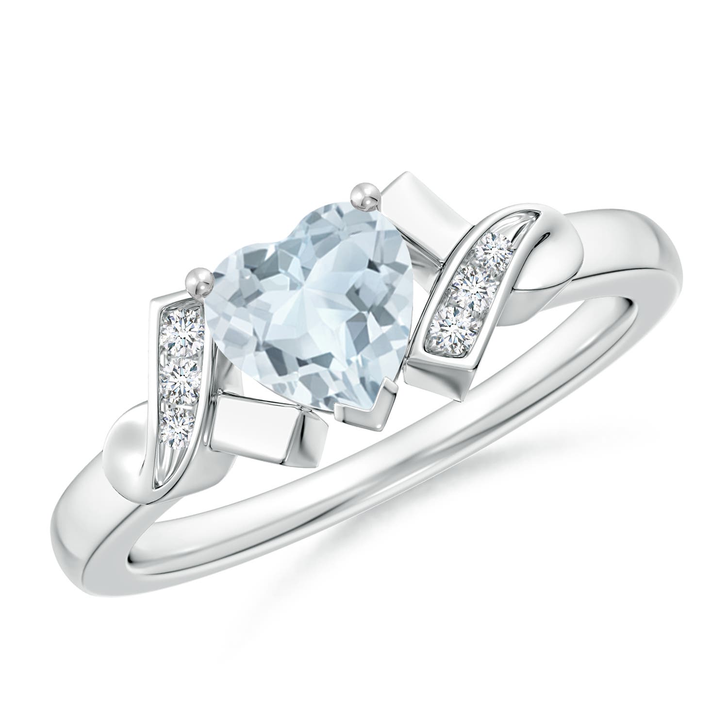 A - Aquamarine / 0.76 CT / 14 KT White Gold