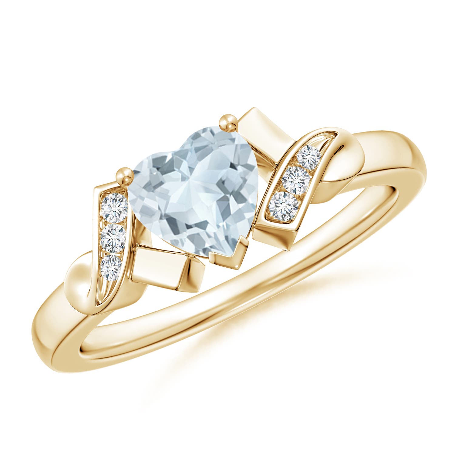 A - Aquamarine / 0.76 CT / 14 KT Yellow Gold