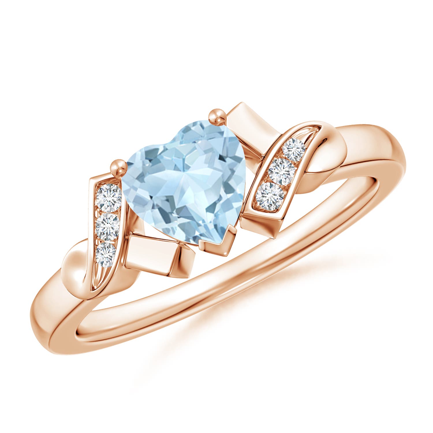 AA - Aquamarine / 0.76 CT / 14 KT Rose Gold