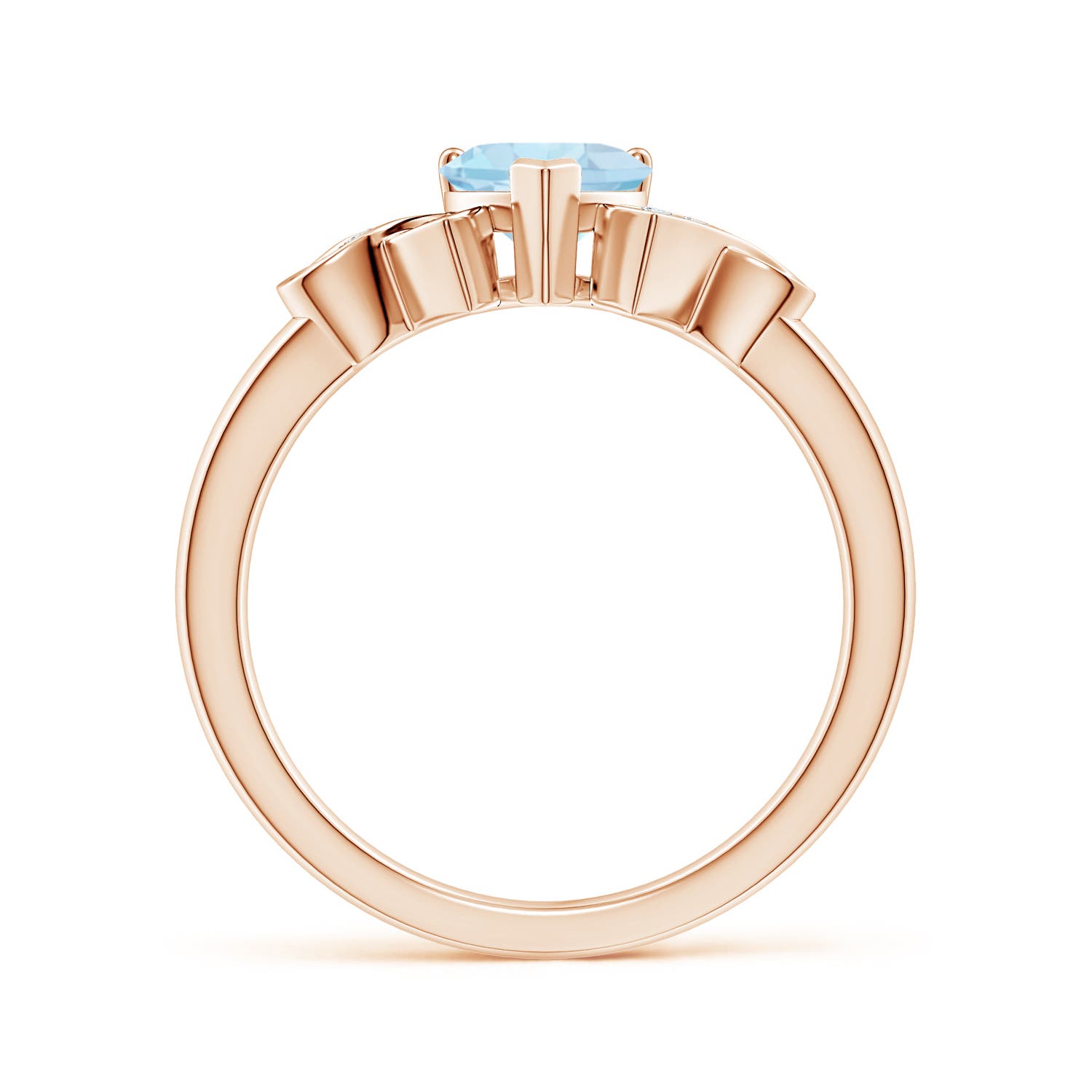 AA - Aquamarine / 0.76 CT / 14 KT Rose Gold