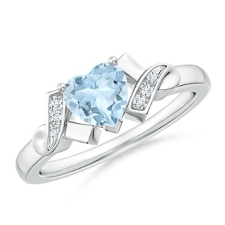 Heart AA Aquamarine