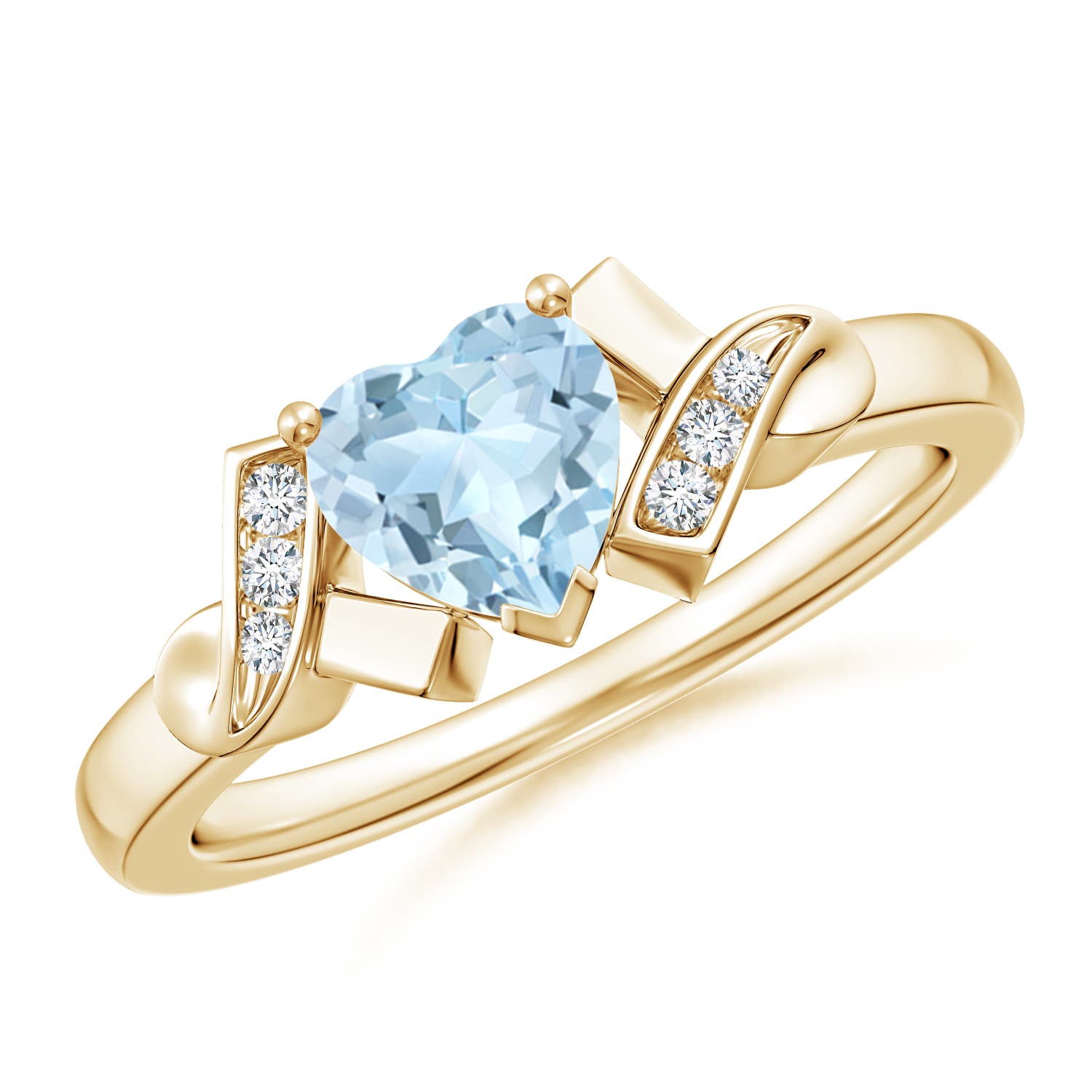 AA - Aquamarine / 0.76 CT / 14 KT Yellow Gold