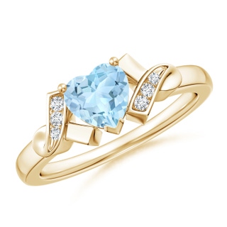 Heart AAA Aquamarine