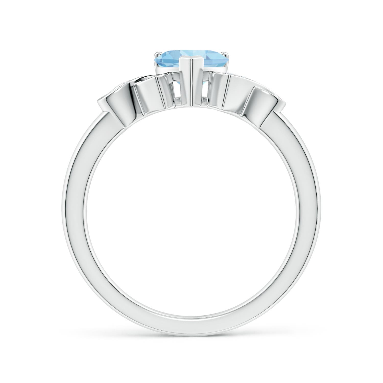 AAAA - Aquamarine / 0.76 CT / 14 KT White Gold