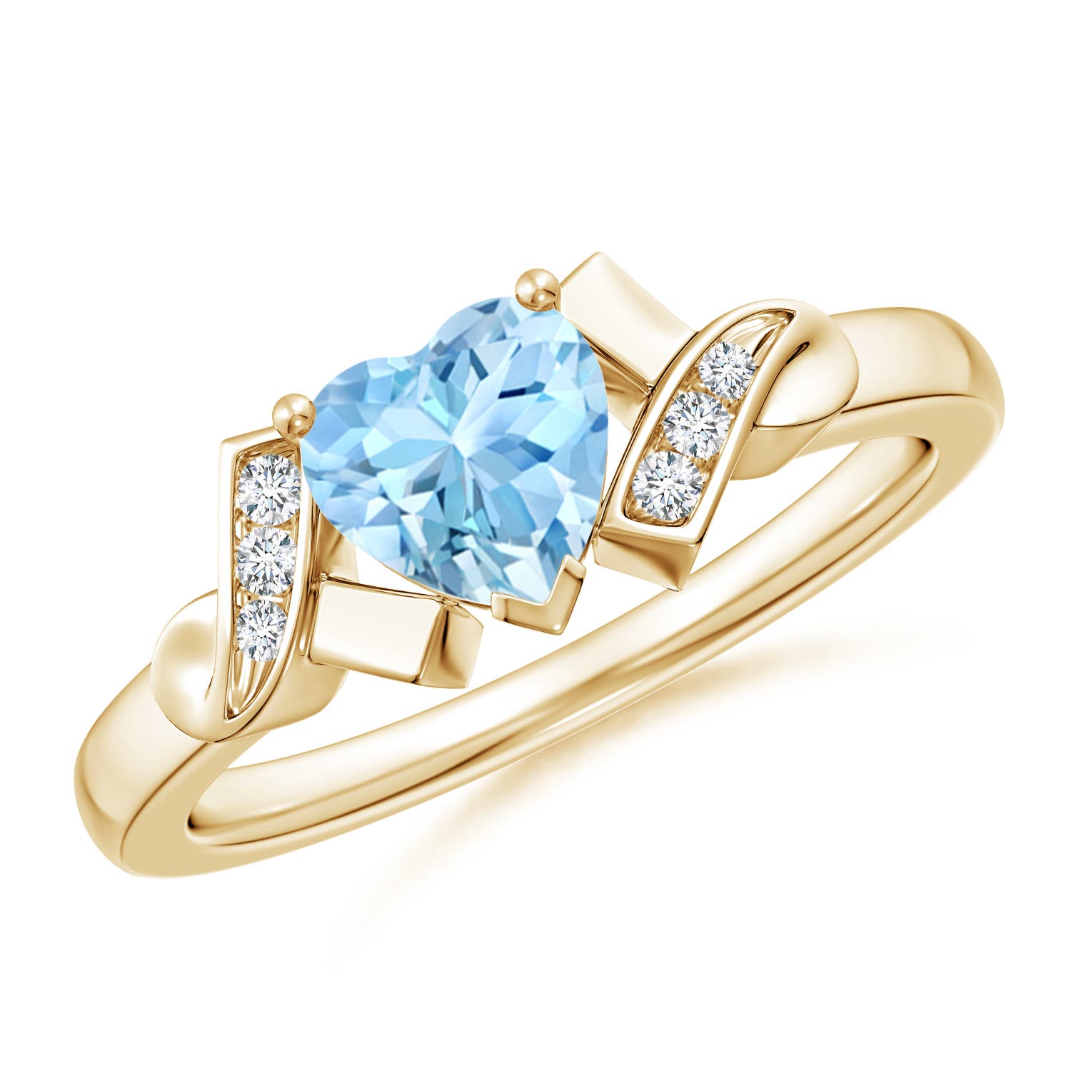 AAAA - Aquamarine / 0.76 CT / 14 KT Yellow Gold