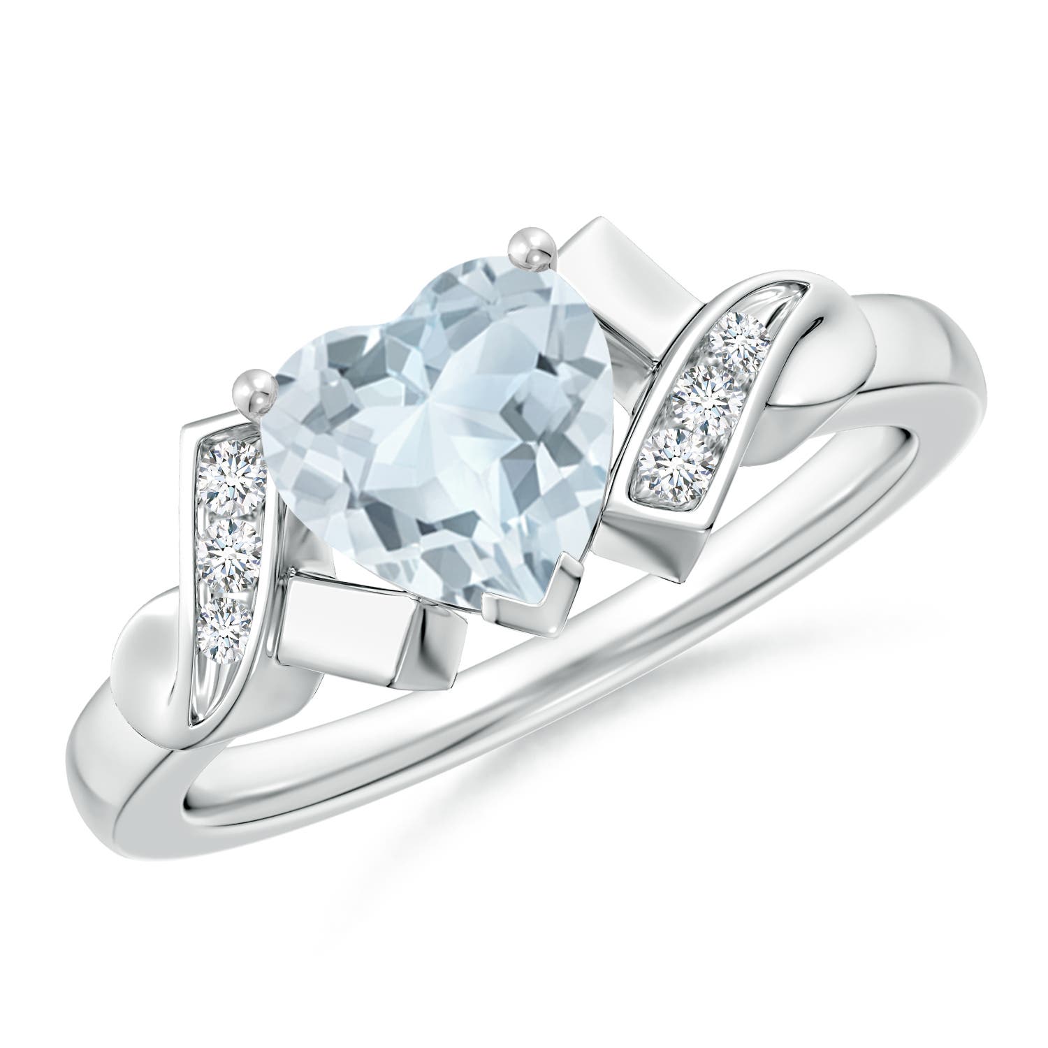 A - Aquamarine / 0.97 CT / 14 KT White Gold