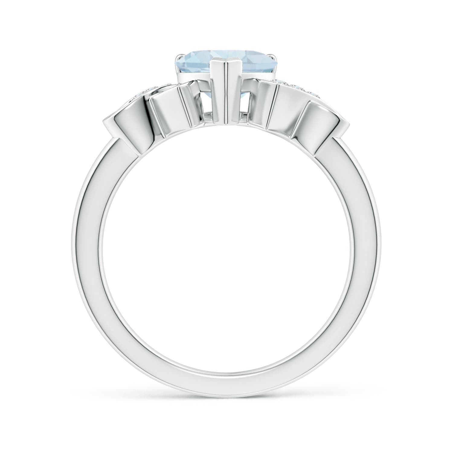 A - Aquamarine / 0.97 CT / 14 KT White Gold