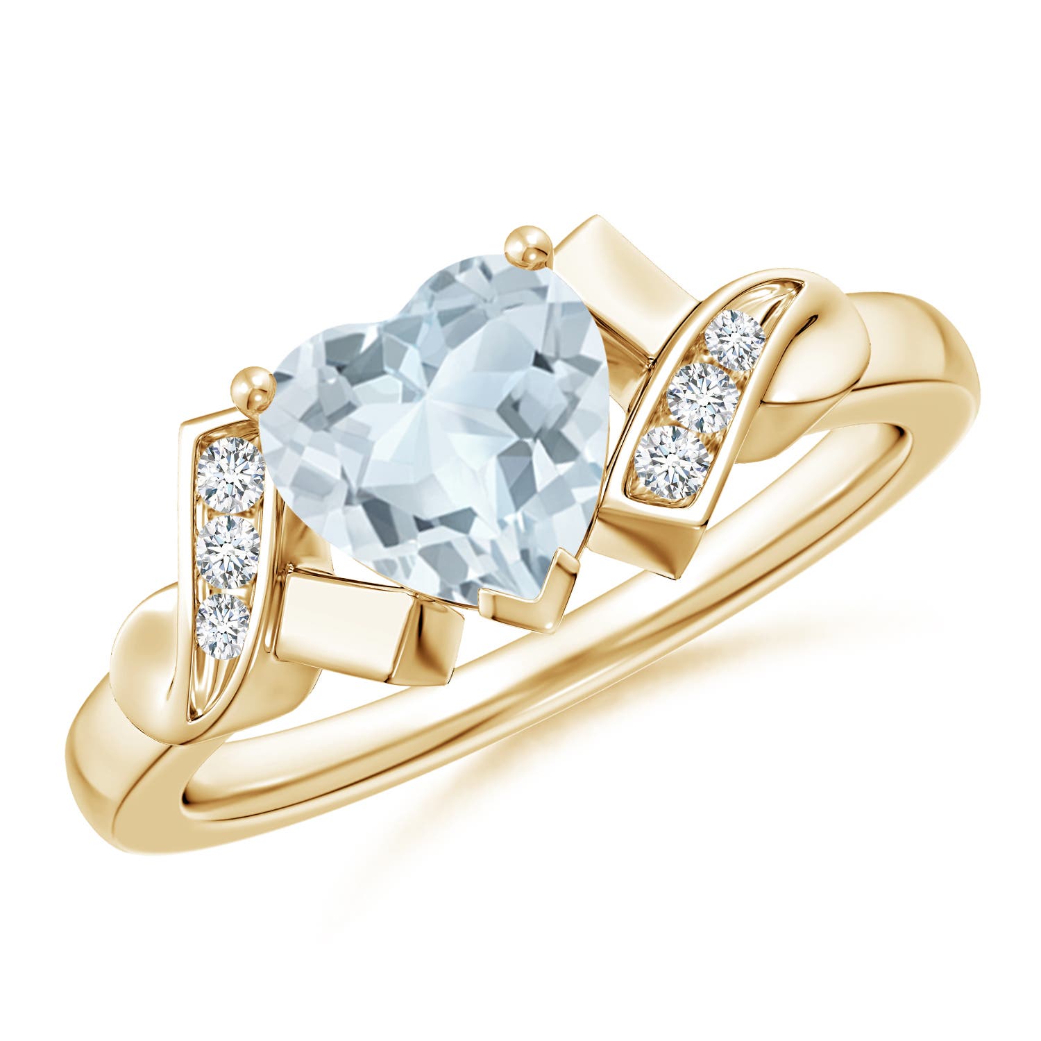 A - Aquamarine / 0.97 CT / 14 KT Yellow Gold