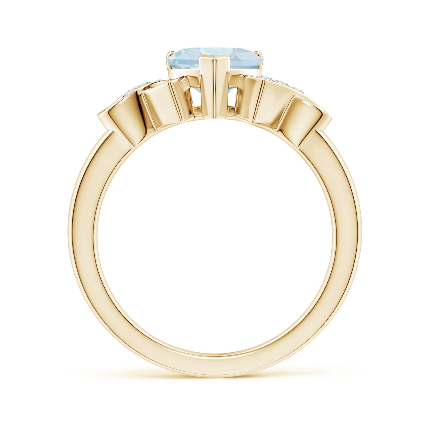 A - Aquamarine / 0.97 CT / 14 KT Yellow Gold