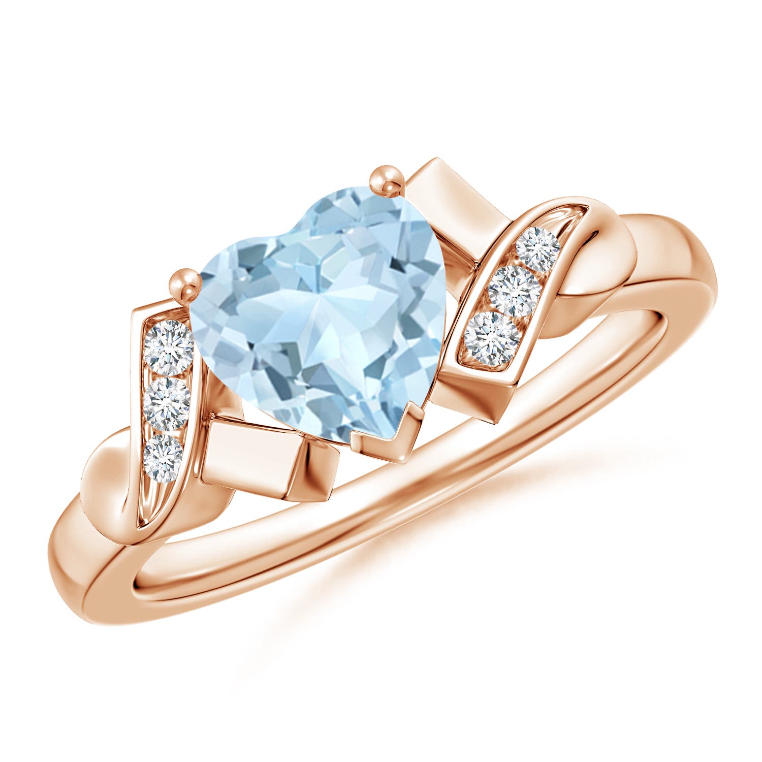 AA - Aquamarine / 0.97 CT / 14 KT Rose Gold