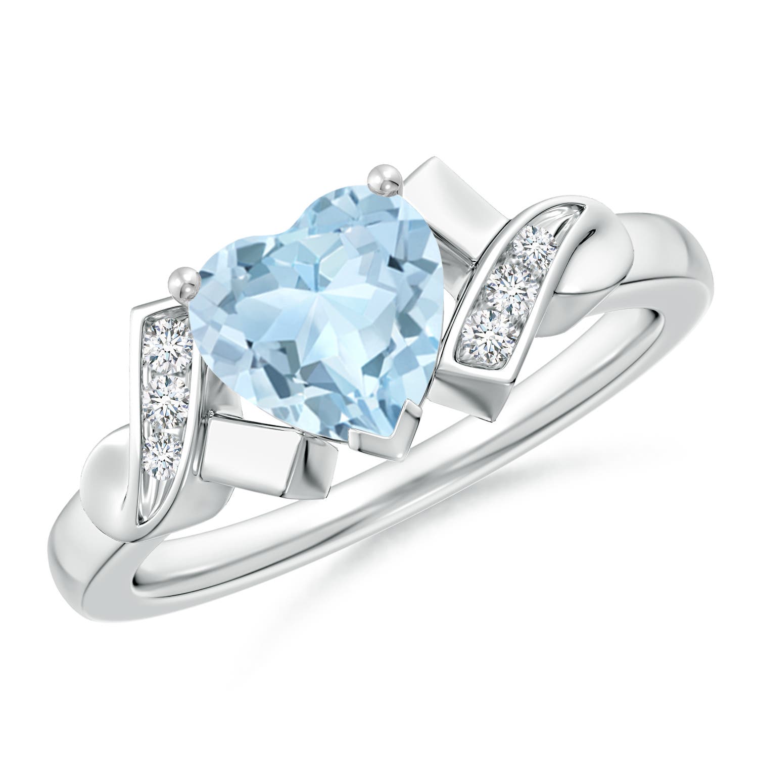 AA - Aquamarine / 0.97 CT / 14 KT White Gold