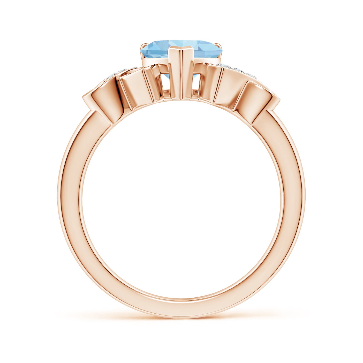 AAAA - Aquamarine / 0.97 CT / 14 KT Rose Gold