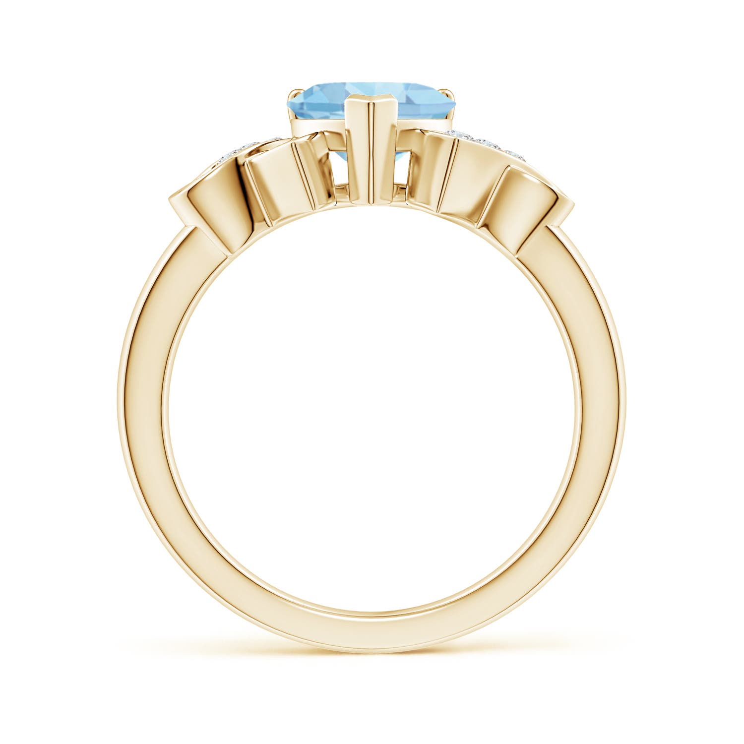 AAAA - Aquamarine / 0.97 CT / 14 KT Yellow Gold