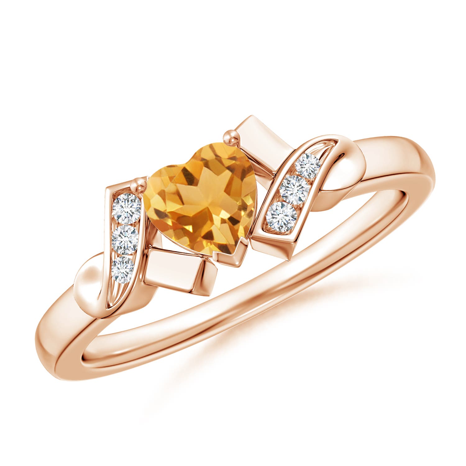 A - Citrine / 0.41 CT / 14 KT Rose Gold