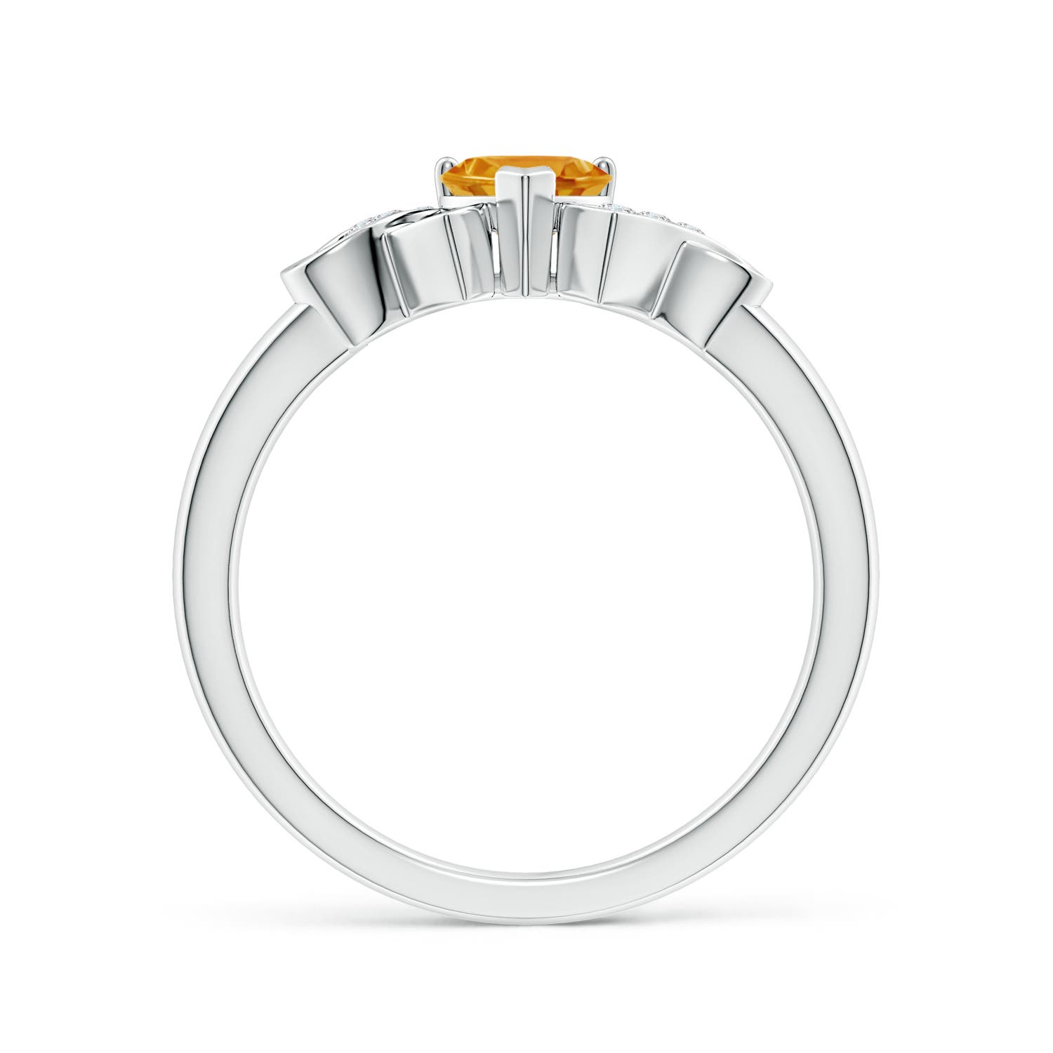 A - Citrine / 0.41 CT / 14 KT White Gold