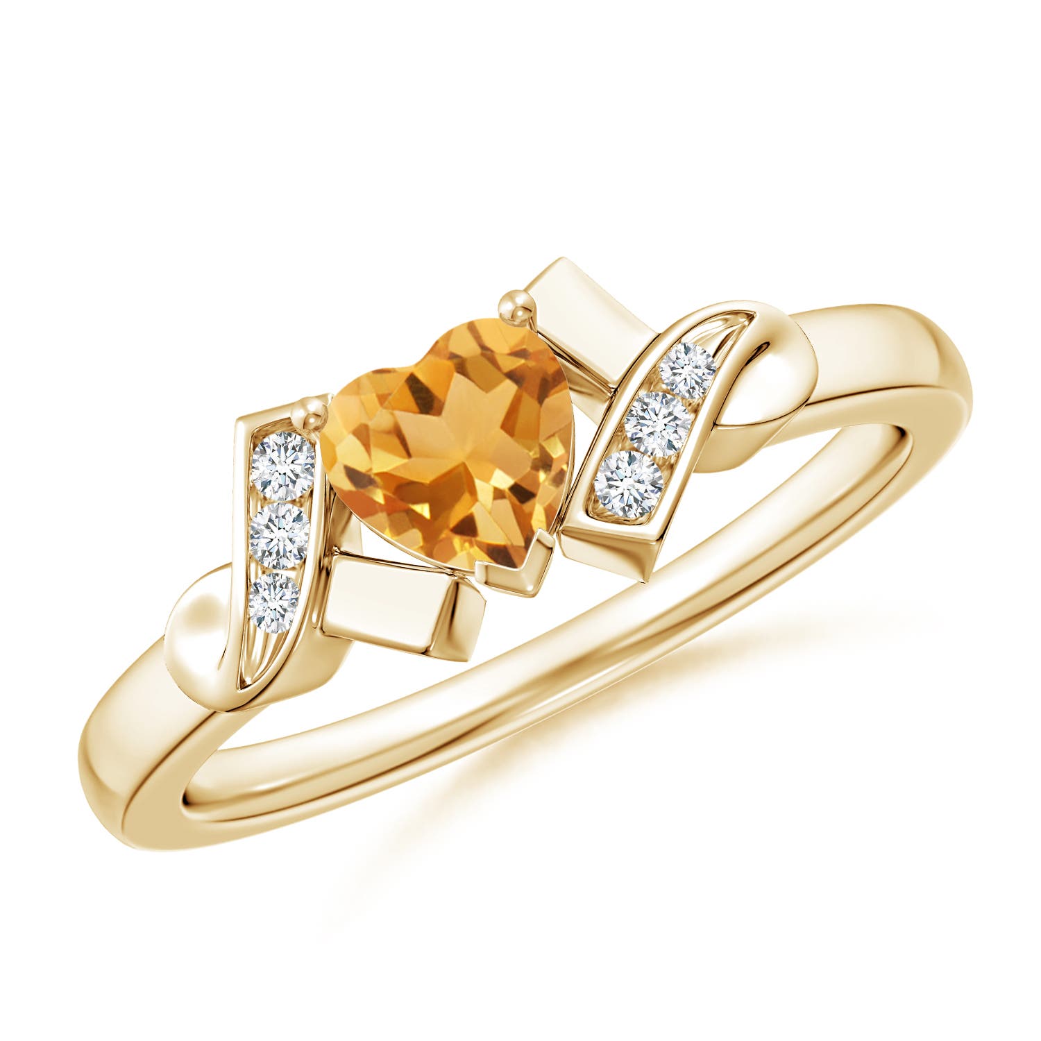 A - Citrine / 0.41 CT / 14 KT Yellow Gold