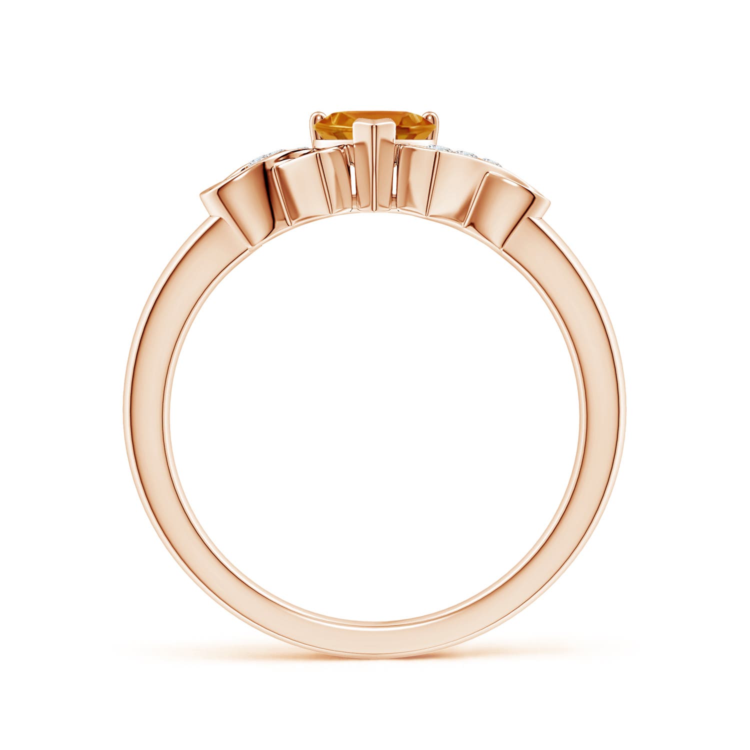 AA - Citrine / 0.41 CT / 14 KT Rose Gold