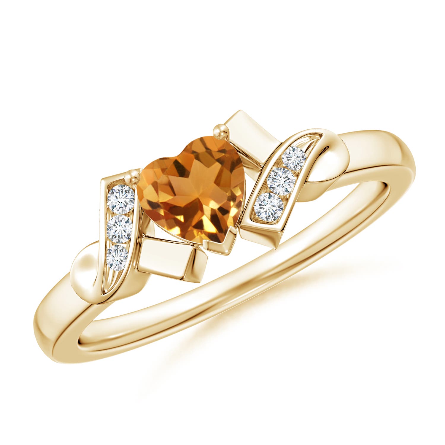 AA - Citrine / 0.41 CT / 14 KT Yellow Gold