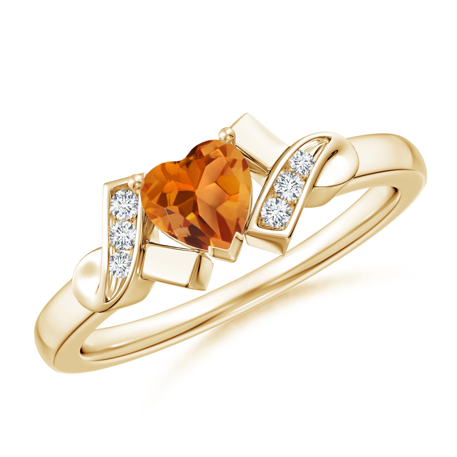 AAA - Citrine / 0.41 CT / 14 KT Yellow Gold