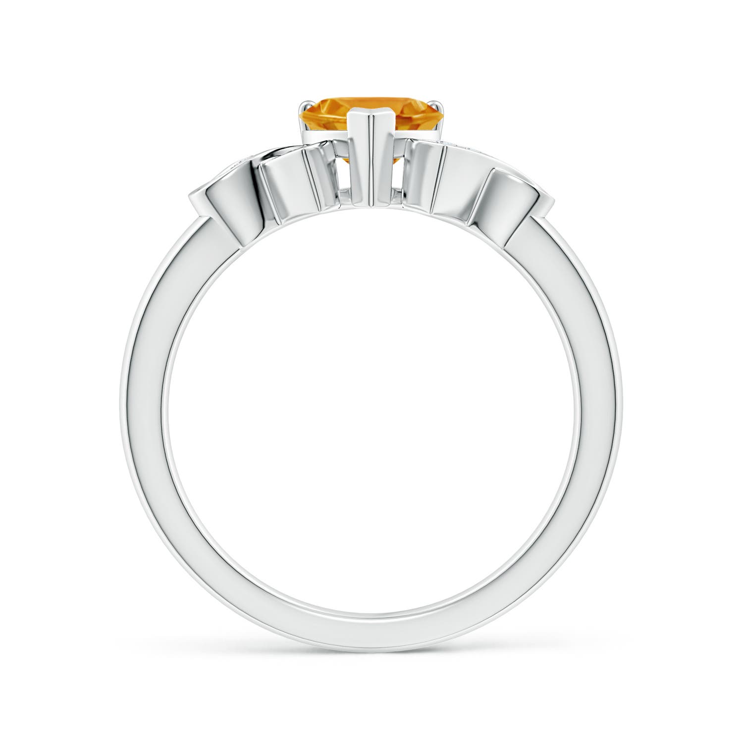 A - Citrine / 0.76 CT / 14 KT White Gold